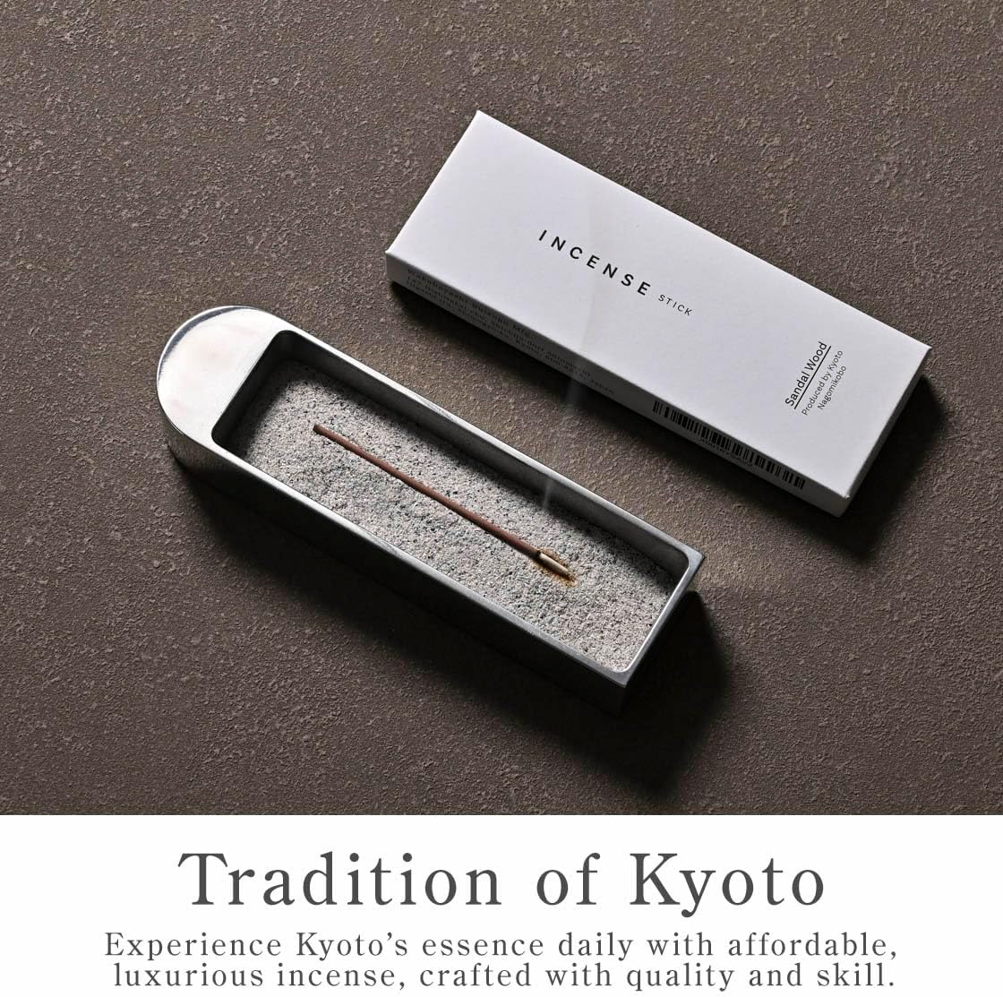 Kyoto Sandalwood Incense Sticks - Japanese Temple Aroma, Ideal for Relaxation & Meditation, Approx. 60 Sticks (0.044 Pounds) - Premium Quality Incense for Spiritual & Home Use incienso Nagomikobo