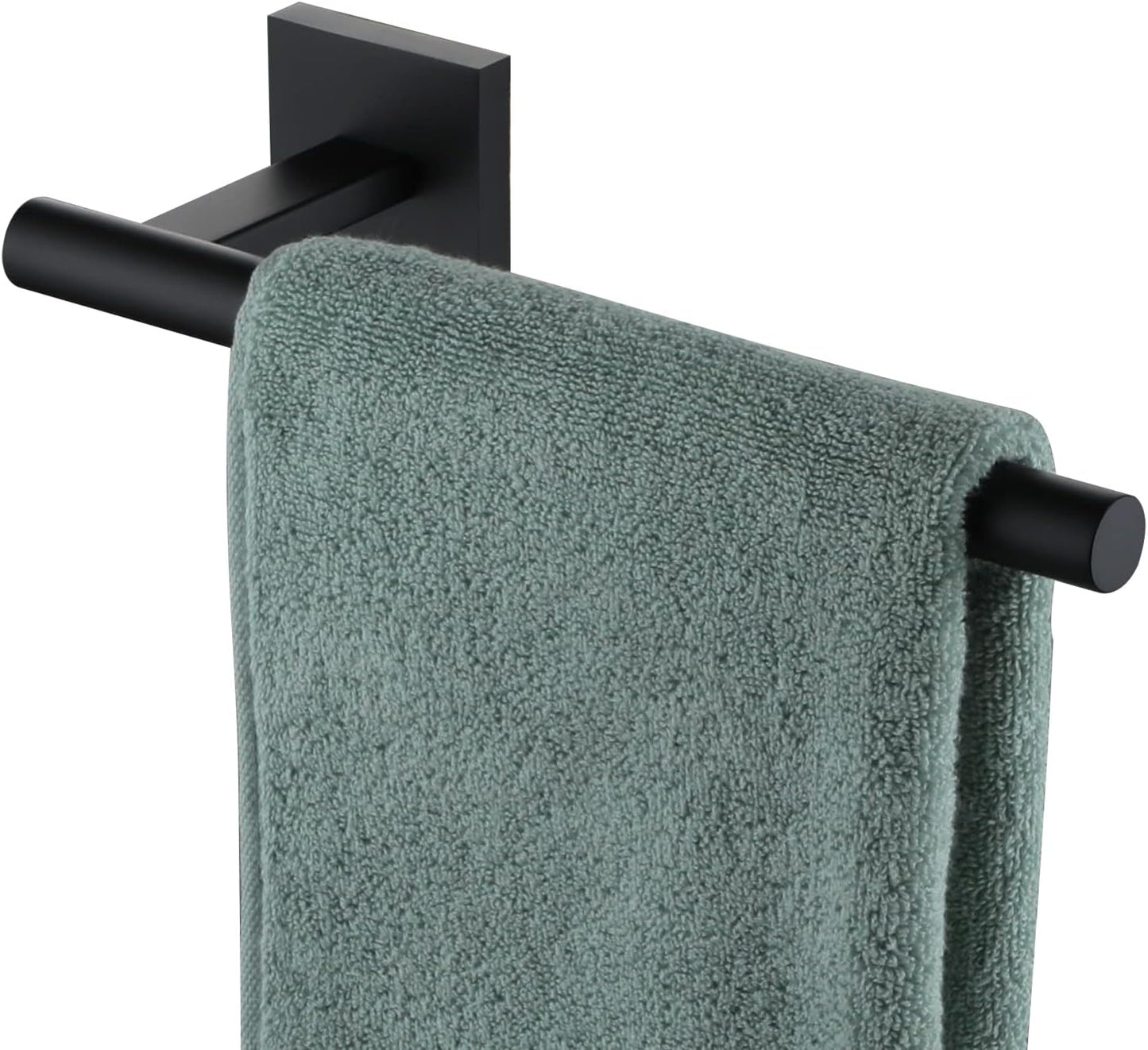 KOKOSIRI Towel Bar Matte Black Bathroom Hardware Hand Towel Rails Wall Mounted Kitchen Toilet Cabinet Paper Holder, Stainless Steel B3008BK