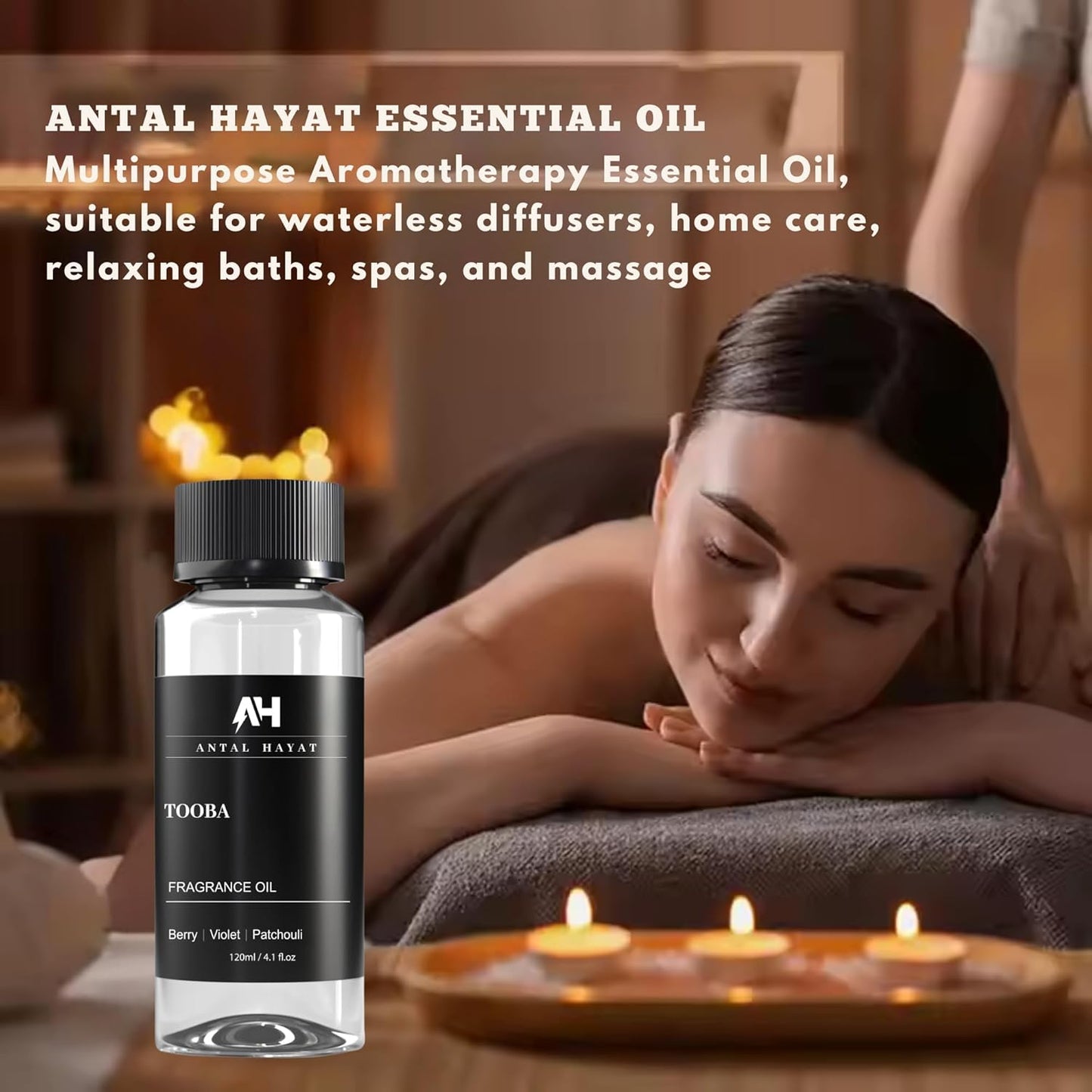 Hotel Scents Tooba Diffuser Oil 120ml - Inspired by La Vie Est Belle Perfume - Berry, Patchouli, Violet - Luxury Essential Oil for Home Scents - Premium Fragrance for Waterless & Ultrasonic Diffusers