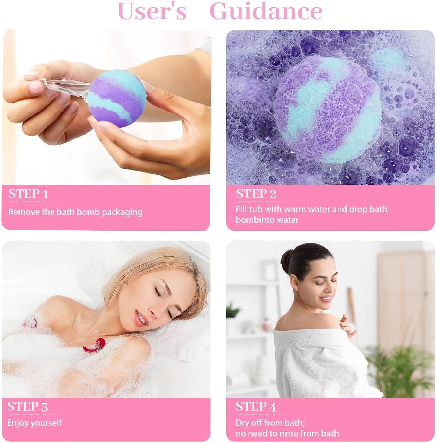 2.5 OZ Large Handmade Bath Bombs for Women Adults Kids, 12 Pcs XL Organic Natural bathbombs for Dry Skin Moisturizing, Relaxing Aromatherapy, Bubble SPA, Mothers Day Gifts for Her Wife Girlfriend Mom