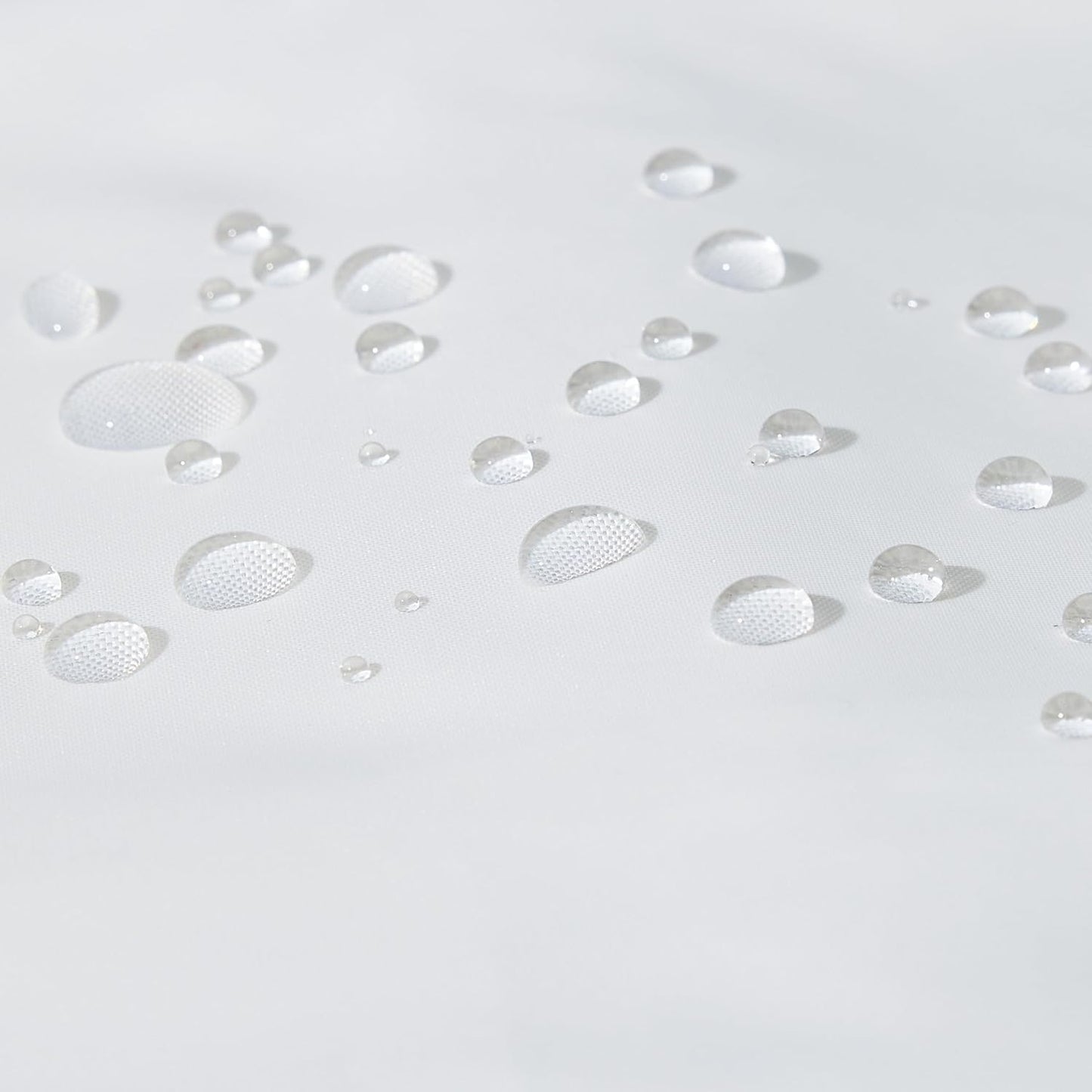 Amazon Basics Bathroom Shower Curtain, Water Resistant Fabric with Grommets & Hooks, Machine Washable, 72"x72", White