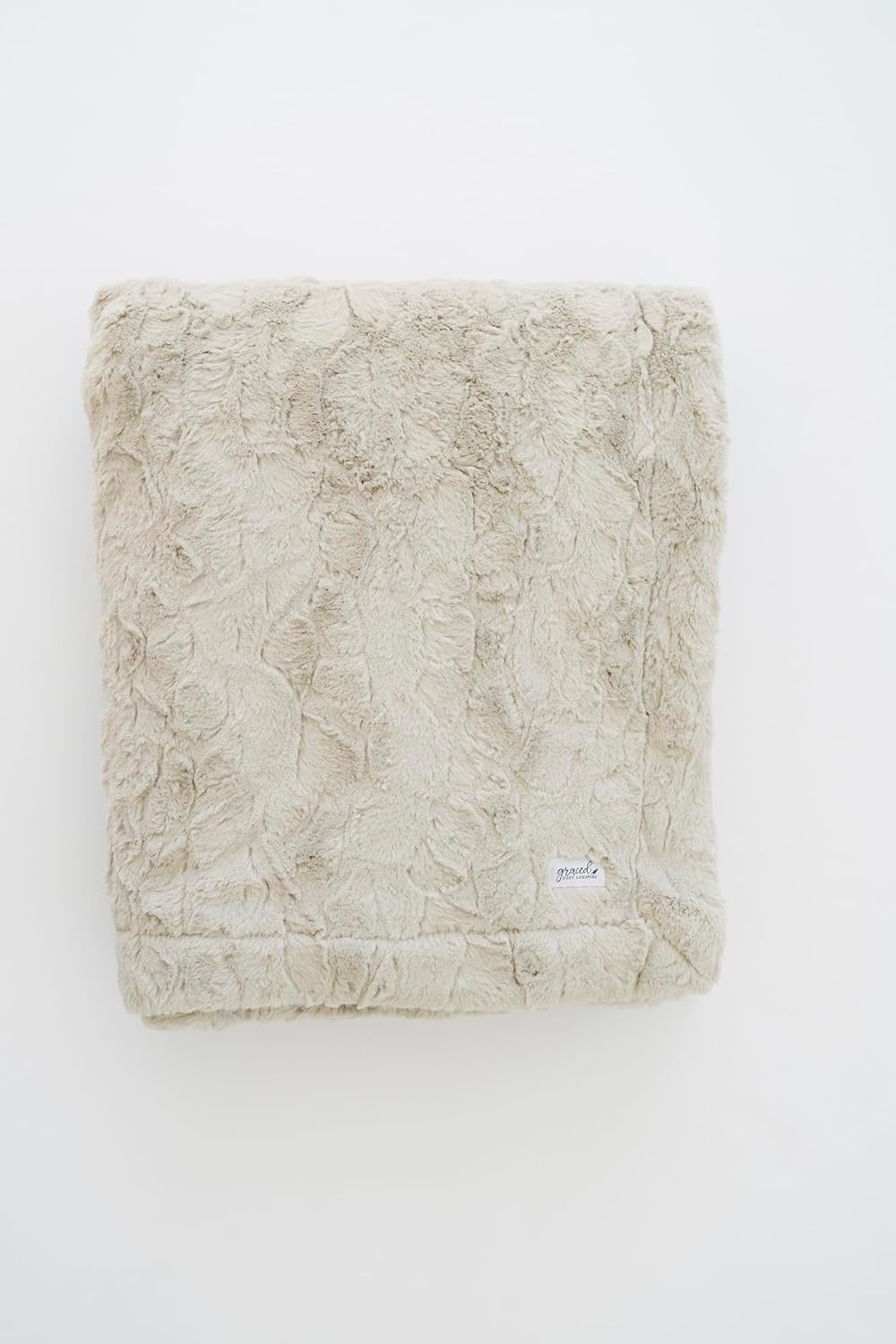 GRACED SOFT LUXURIES Feather Faux Fur Throw Blanket | Ultra Soft & Fluffy 50x60 inches | Cozy, Thick & Warm | Perfect for Bed, Couch, and Outdoor Use for Kids & Adults