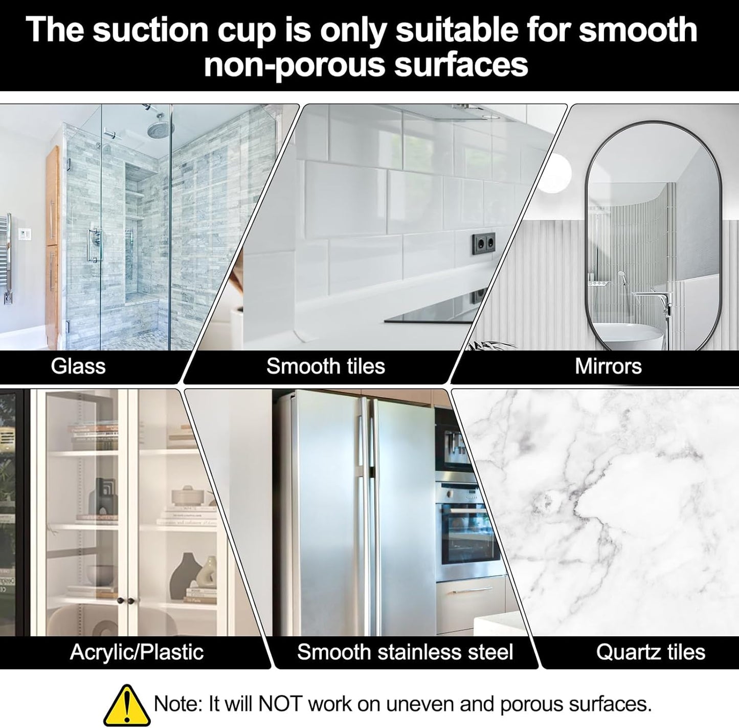 20 Pack Suction Cup Hooks for Shower, Suction Cup Towel Hooks for Bathrooms, Adhesive Wall Hook, SUS304 Waterproof Stainless Steel Hooks for Bathroom, Bedroom, Kitchen, Hotel and Office