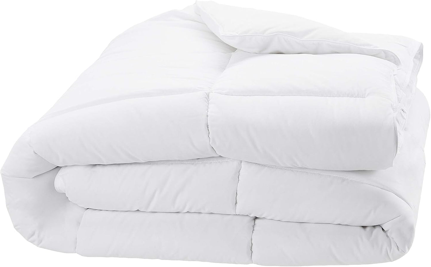 Amazon Basics White Down Alternative Comforter and Duvet Insert with Corner Tabs (Twin, Warm)