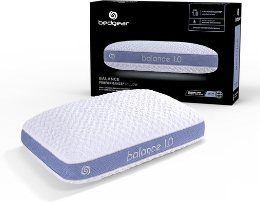 Bedgear Balance 3.0 Cooling Pillow – Moisture-Wicking Performance Bed Pillow for Hot Sleepers, Medium Support, Air-X Mesh, Dri-Tec Cover, Washable
