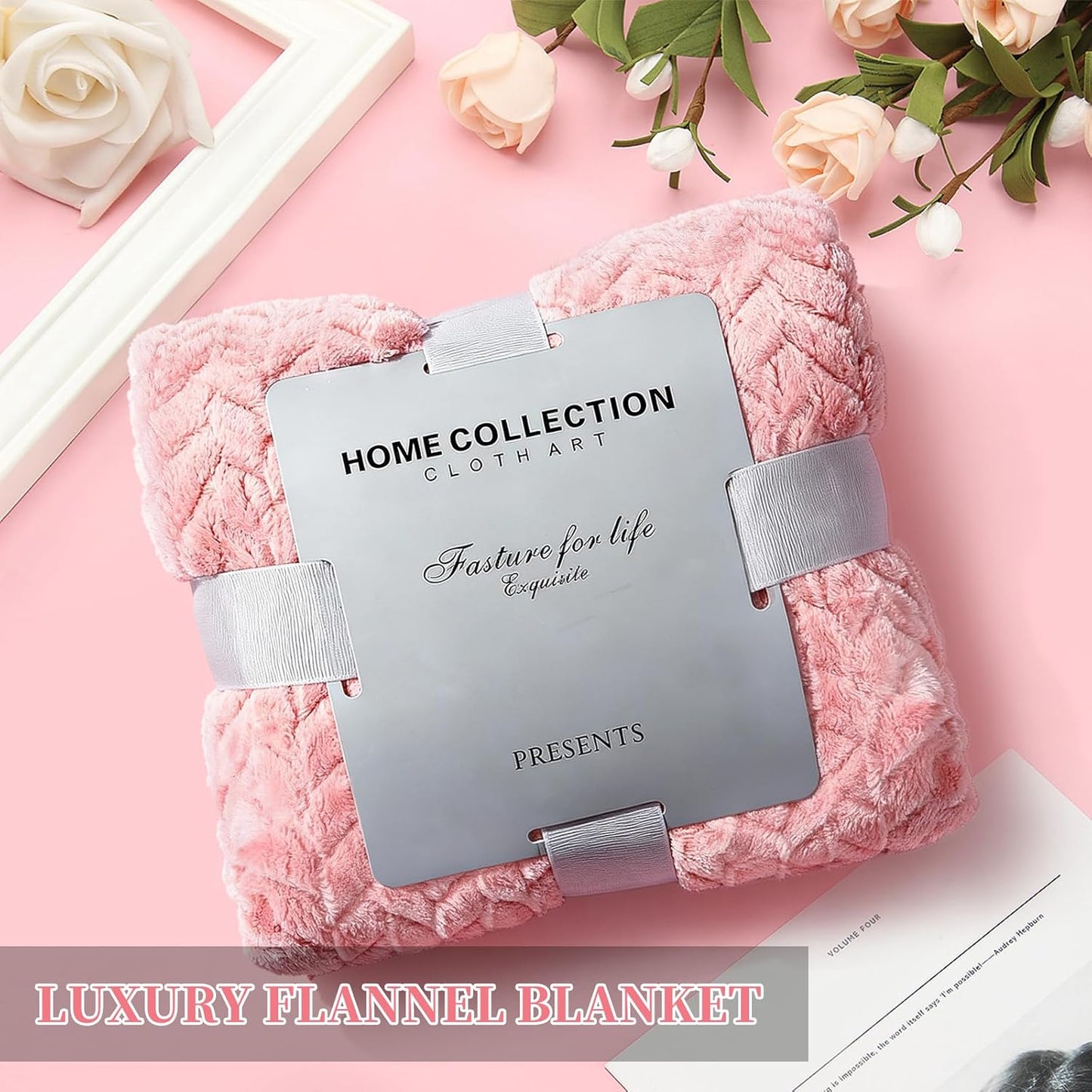 11-Piece Luxury Gift Set for Women - Birthday Gifts, Get Well Soon, Spa Self Care Package with Flannel Blanket, Scented Candle, Tumbler & More