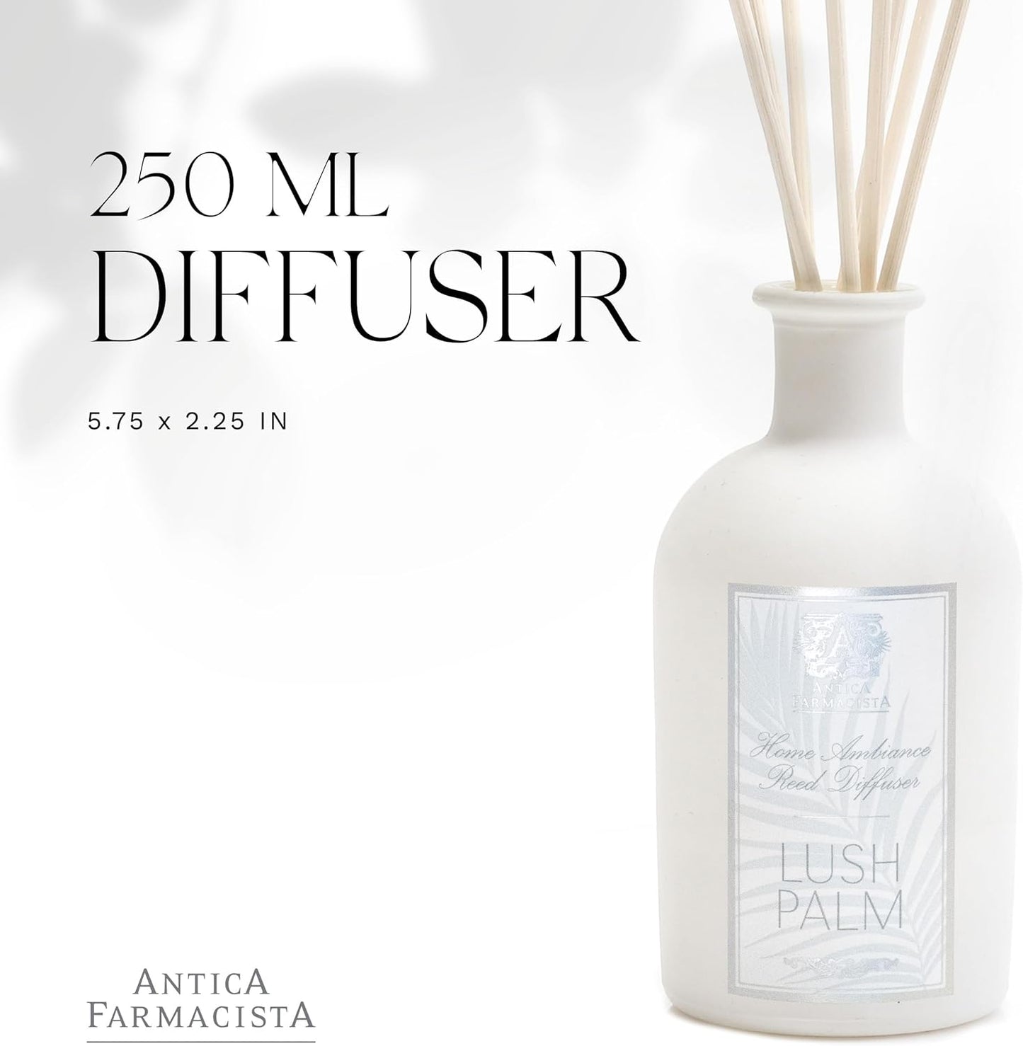 Antica Farmacista Home Ambiance Diffuser - Long-Lasting Reed Scent Diffuser - Luxury Room Freshener Gift - Lush Palm, 8.45 fl oz