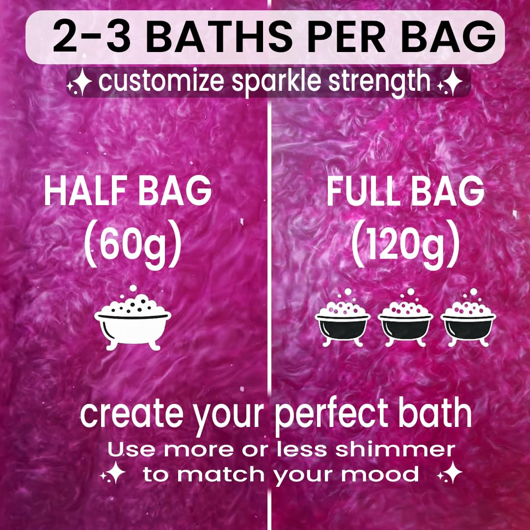 Purple Lavender Shimmer Bath Bomb in A Bag - Handmade Scented Bath Bombs for Women,Kids and Men - Bulk Bathbomb Fizzies Perfect for Boys and Girls All Ages (Small, Purple)