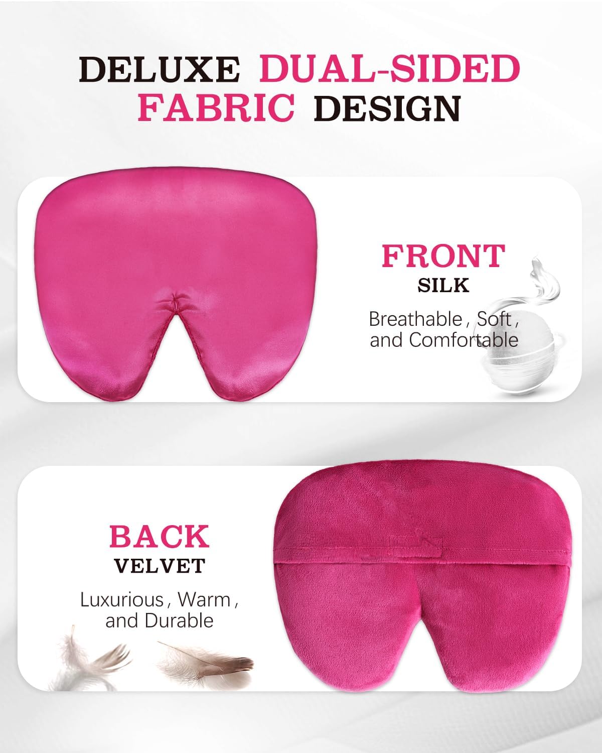 Weighted Sinus Mask, Warm Cold Compress Eye Mask for Dry Eyes, Migraine, Sinus Pressure Relief, Stress, Eye Pillow Microwavable Face Heating Pad for Puffy Eyes, Self-Care Gifts for Women