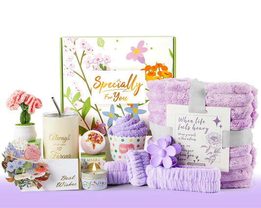 Birthday Gifts for Women, Care Package Get Well Soon Gift, Relaxing Spa Gift Baskets Unique Gifts for Women, Thinking of You Gifts Christmas Gift for Mom, Wife, Sister, Best Friend
