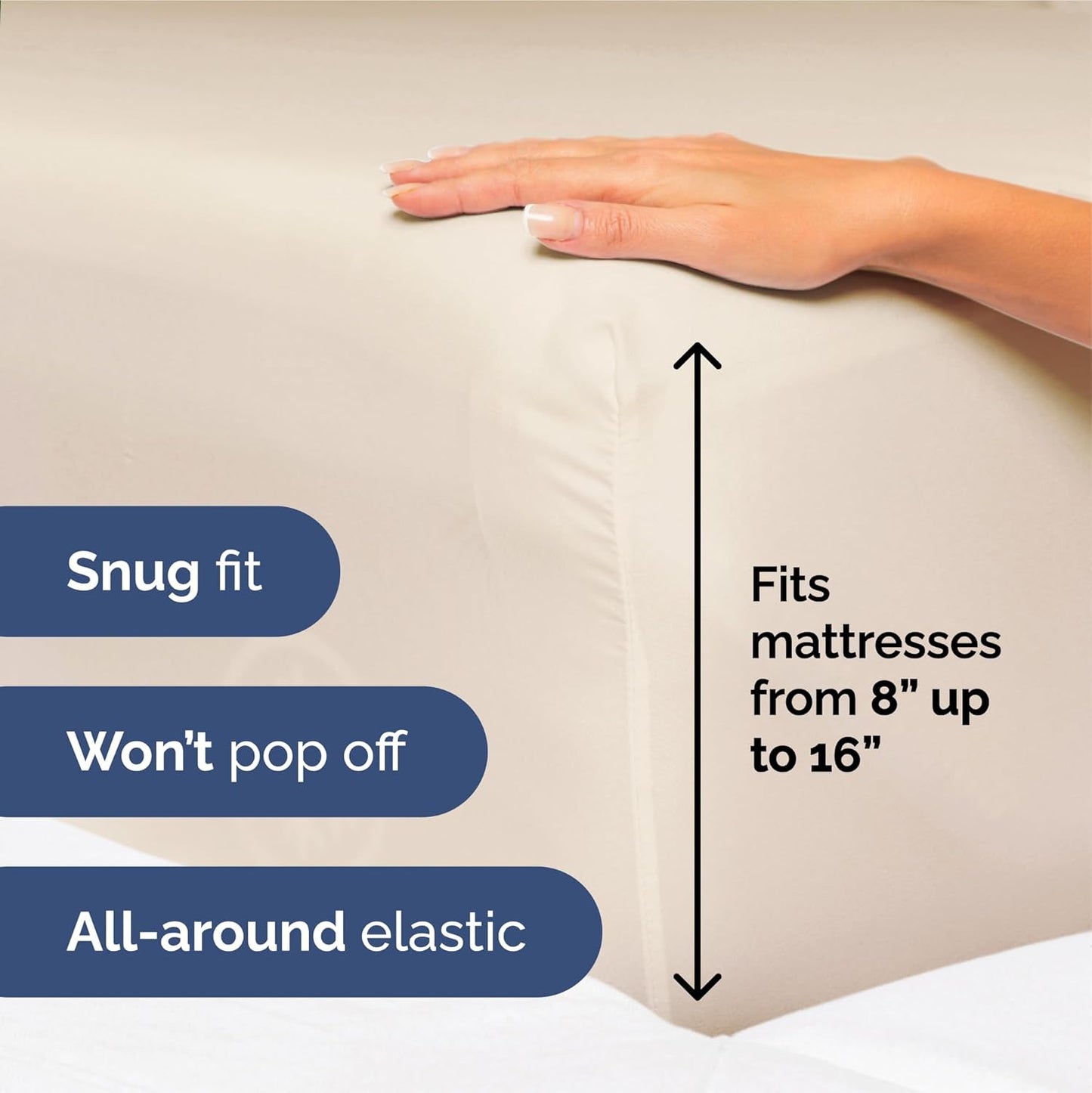 Split King Size 5 Piece Sheet Set - Extra Soft, Breathable & Cooling Sheets - Hotel Luxury Bed Sheets for Women & Men - Deep Pockets, Easy-Fit & Wrinkle-Free Sheets - Cream Pink Oeko-Tex Bed Sheets
