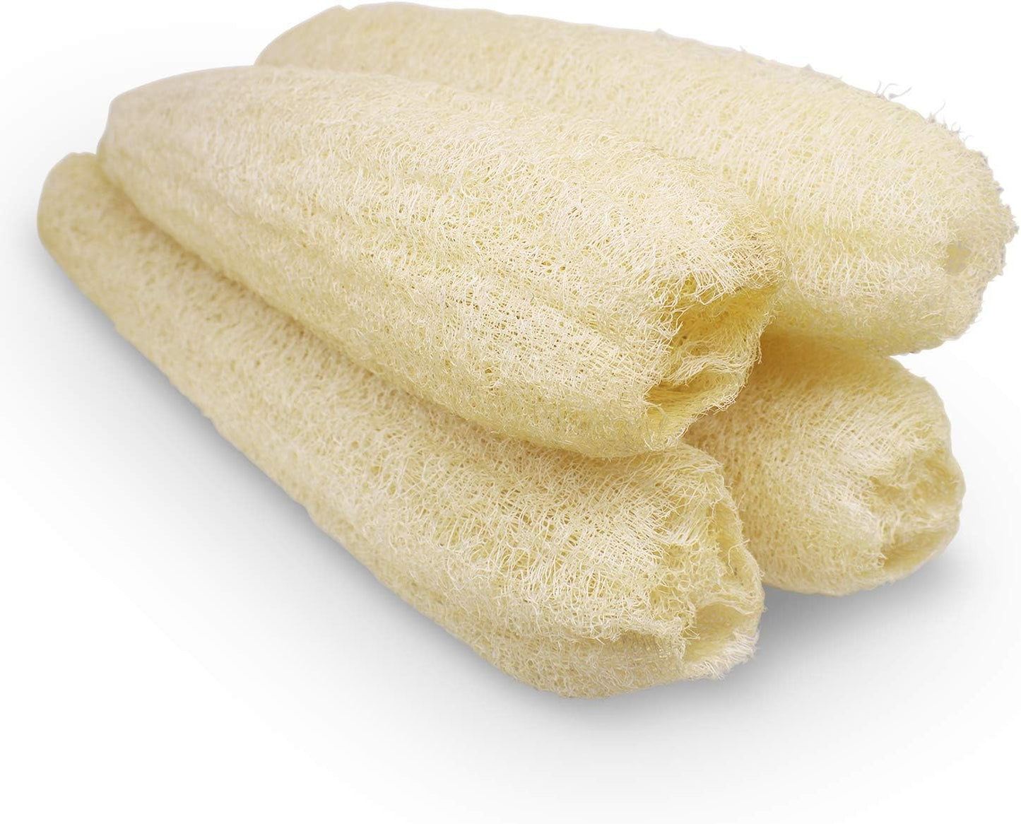 Natural Organic Loofah Sponges Large Exfoliating Shower Bath Loofah Luffa Loofa Body Scrubbers Sponges for SPA Beauty Bath and Radiant Skin, Pack of 4