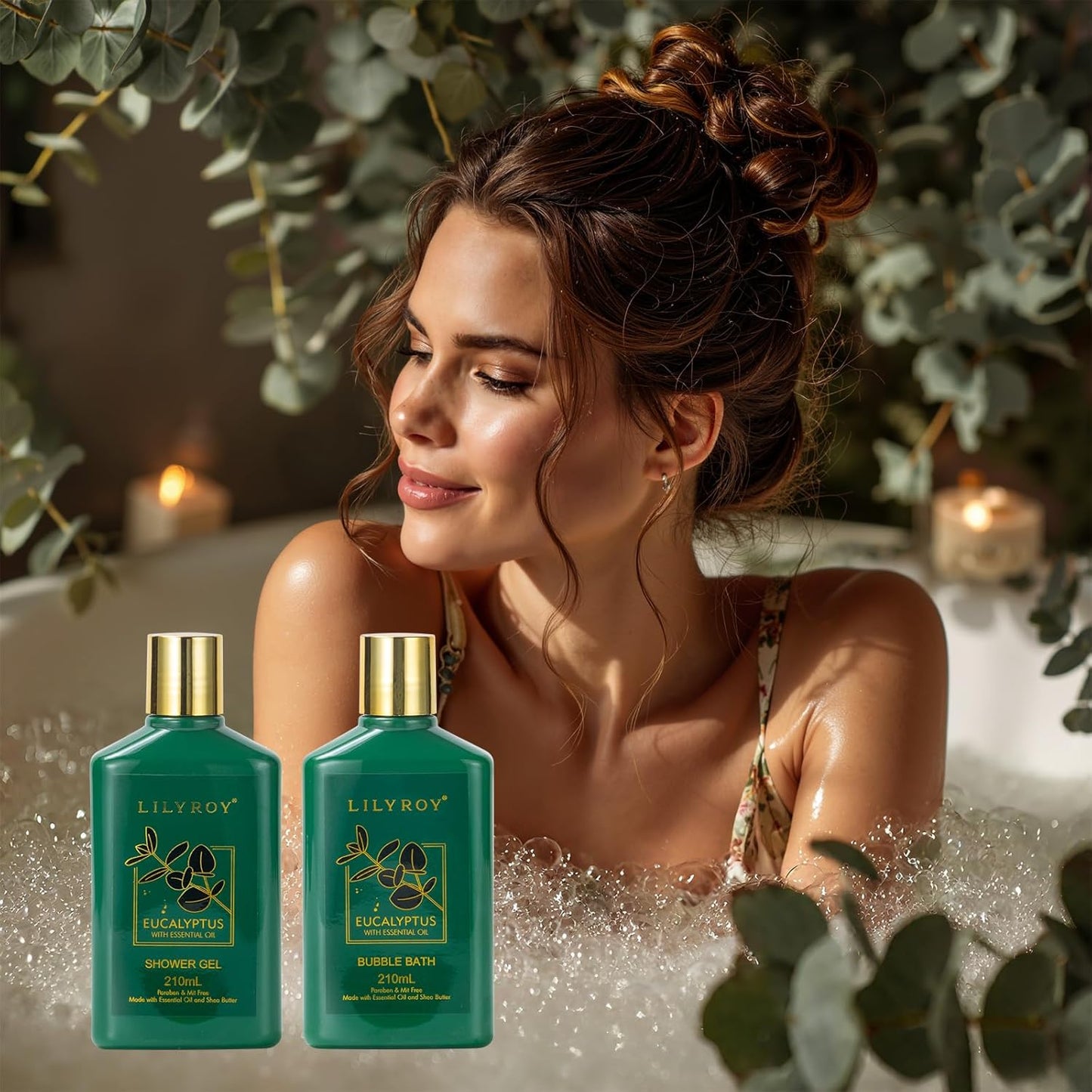 Christmas Gifts for Women - 7 Pcs Pampering Bath and Body Gift Basket Set for Women, Gift with Shower Gel | Valentine's, Birthday, Mothers Day Gifts for Mom, Perfect Gift Set for Mom All Occasion