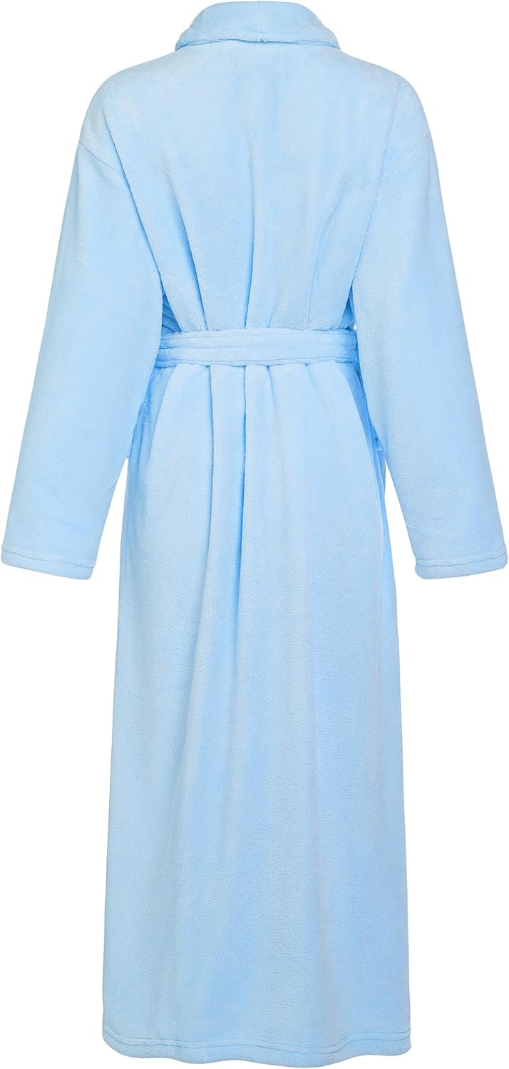 Alexander Del Rossa Plush Robe for Women, Long Fleece Winter Bath Robe, Plus Size