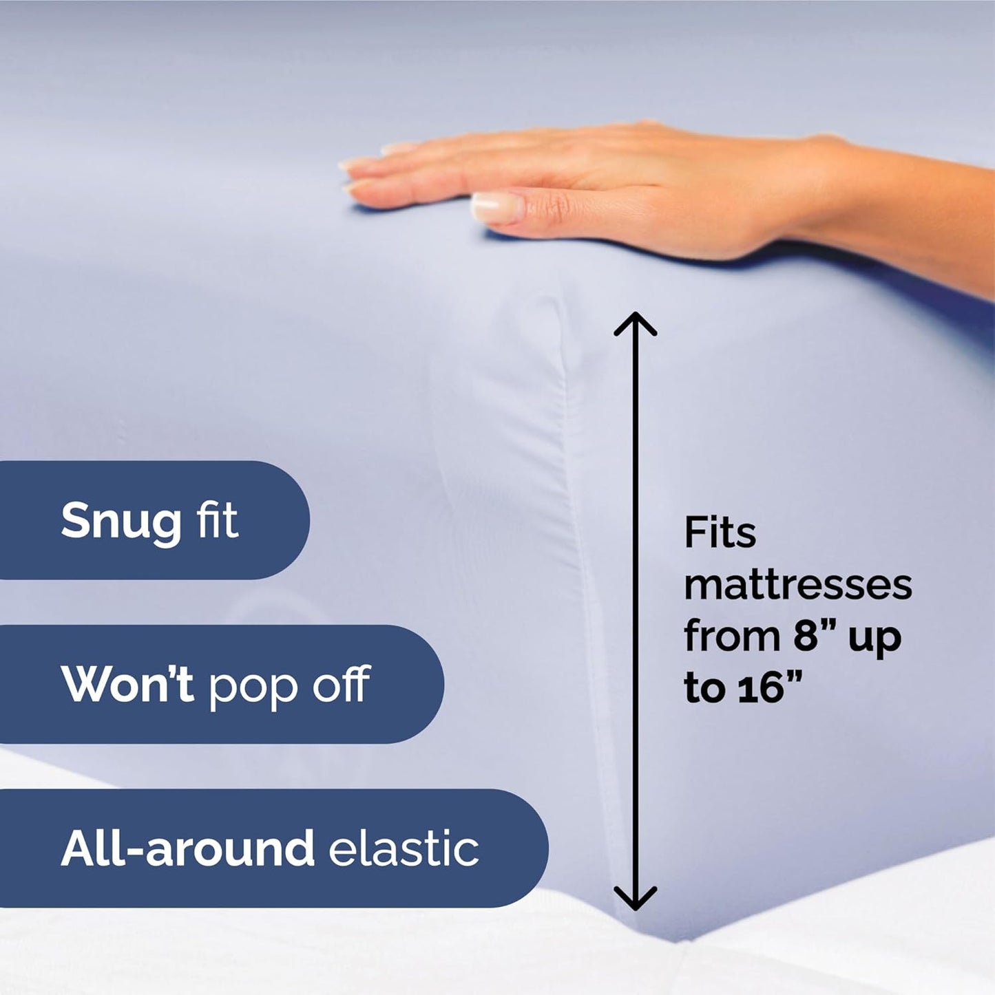 King Size 4 Piece Sheet Set - Extra Soft, Breathable & Cooling Sheets - Hotel Luxury Bed Sheets for Women & Men - Deep Pockets, Easy-Fit & Wrinkle-Free Sheets - Light Dusty Purple Oeko-Tex Bed Sheets