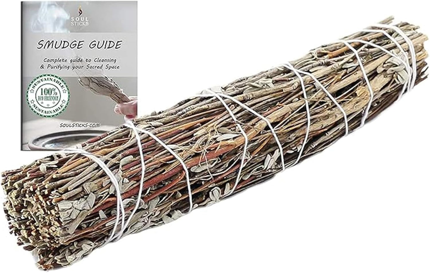 Soul Sticks 1 Pack 9 Inch Royal Sage Smudge Stick with Starter Guide | Floral Home Sage | House Blessing | Cleansing House | Smudging and Negative Energy | Big Smudge Stick