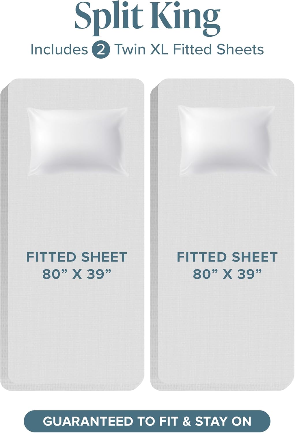 Bare Home 100% Rayon Made from Bamboo Split Head Flex King Sheet Set - 5 Piece Bedding Set - Deep Pockets - Breathable - Easy Fit - Bedding Sheets & Pillowcases (Split King, Light Pink)