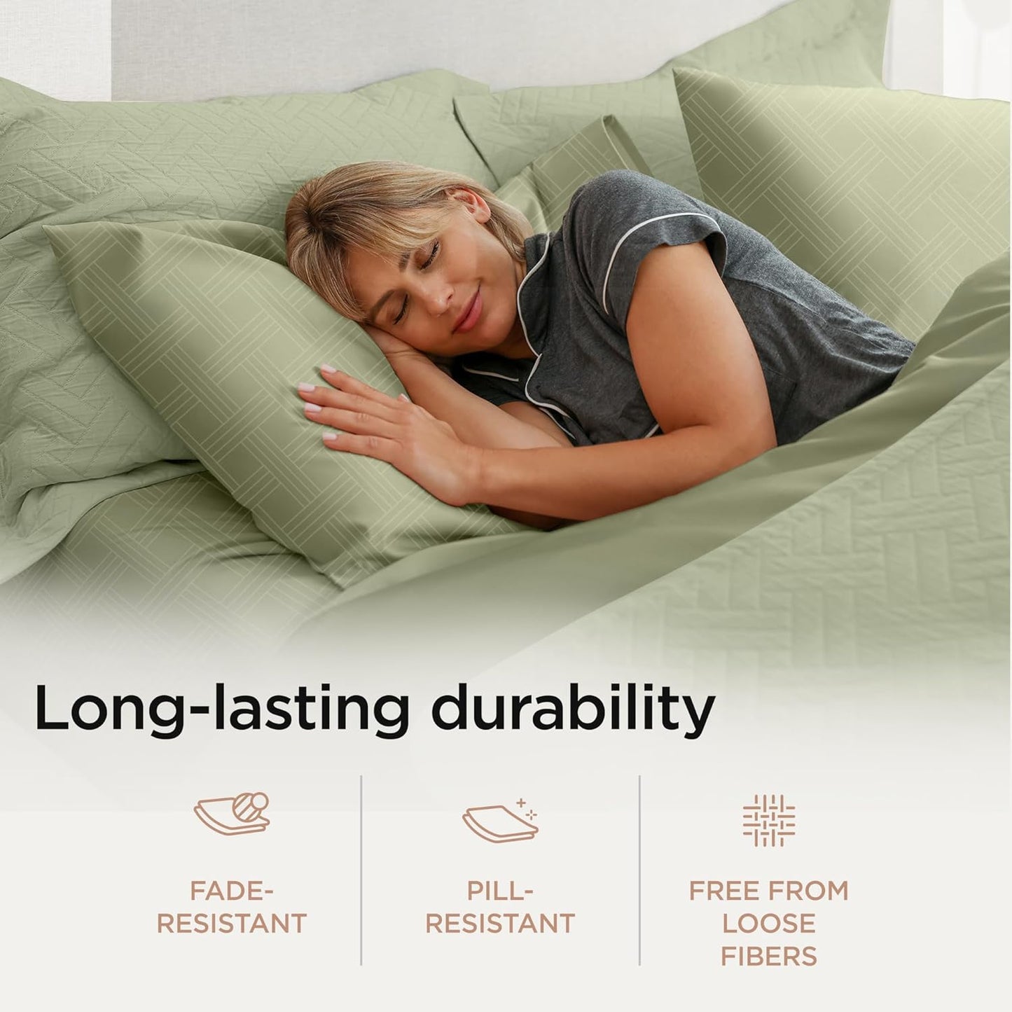 Threadmill Twin Sheets for Twin Mattress | 800 Thread Count Jacquard Celine Sage Green Sheets | 100% Cotton 3 Piece Bed Sheets | Extra Long Staple Cotton | Cotton Sheet with Elasticized Deep Pocket
