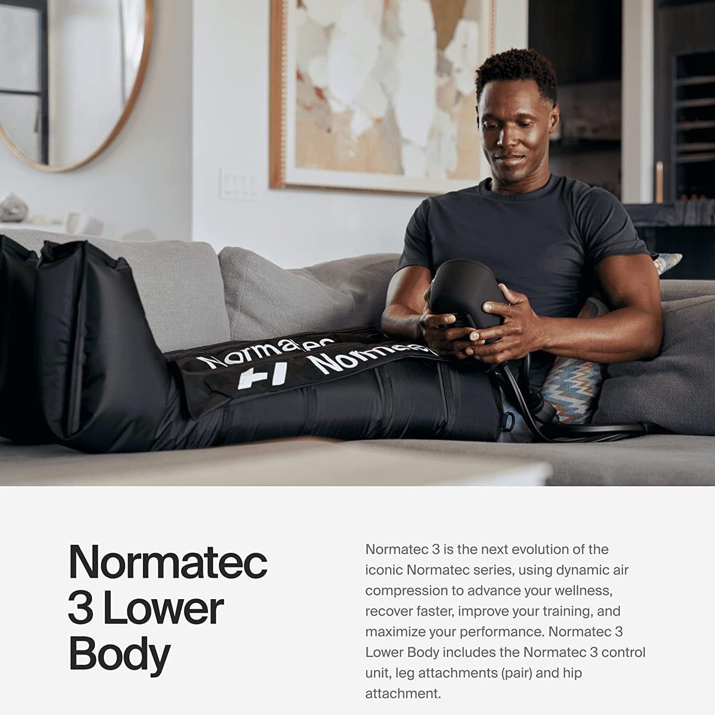 Hyperice Normatec 3 - Recovery System with Patented Dynamic Compression Massage Technology (Normatec 3 Lower Body (Standard Size Legs + HIPS) FSA-HSA