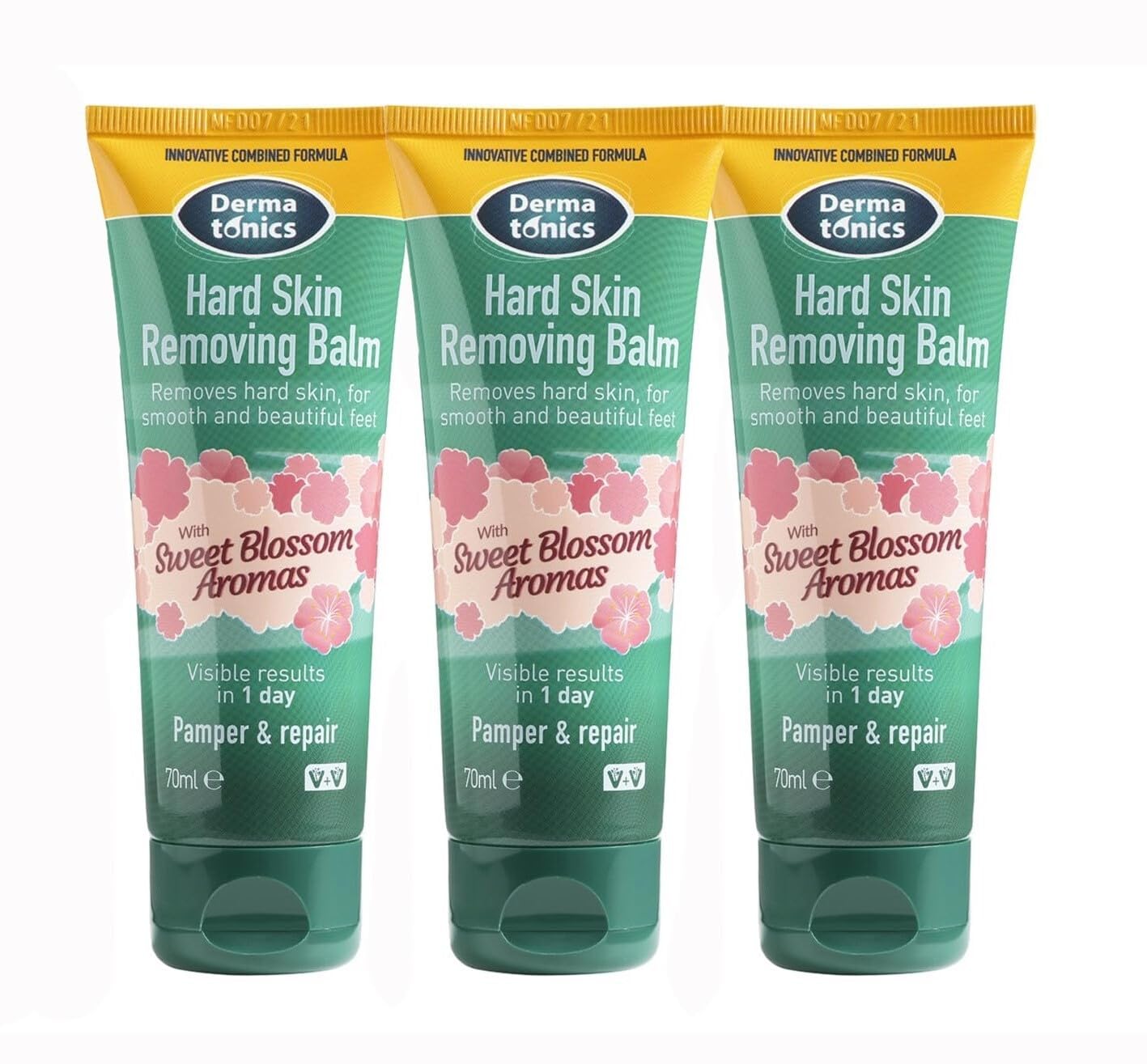 Dermatonics 10% Urea Callus Removing Cream – Removes Hard Skin, Moisturizes and Rehydrates Racked, Rough, Dead and Dry Skin – for Feet, Elbows, and Hands, 2.37 fl oz. Tube, 3 Pack