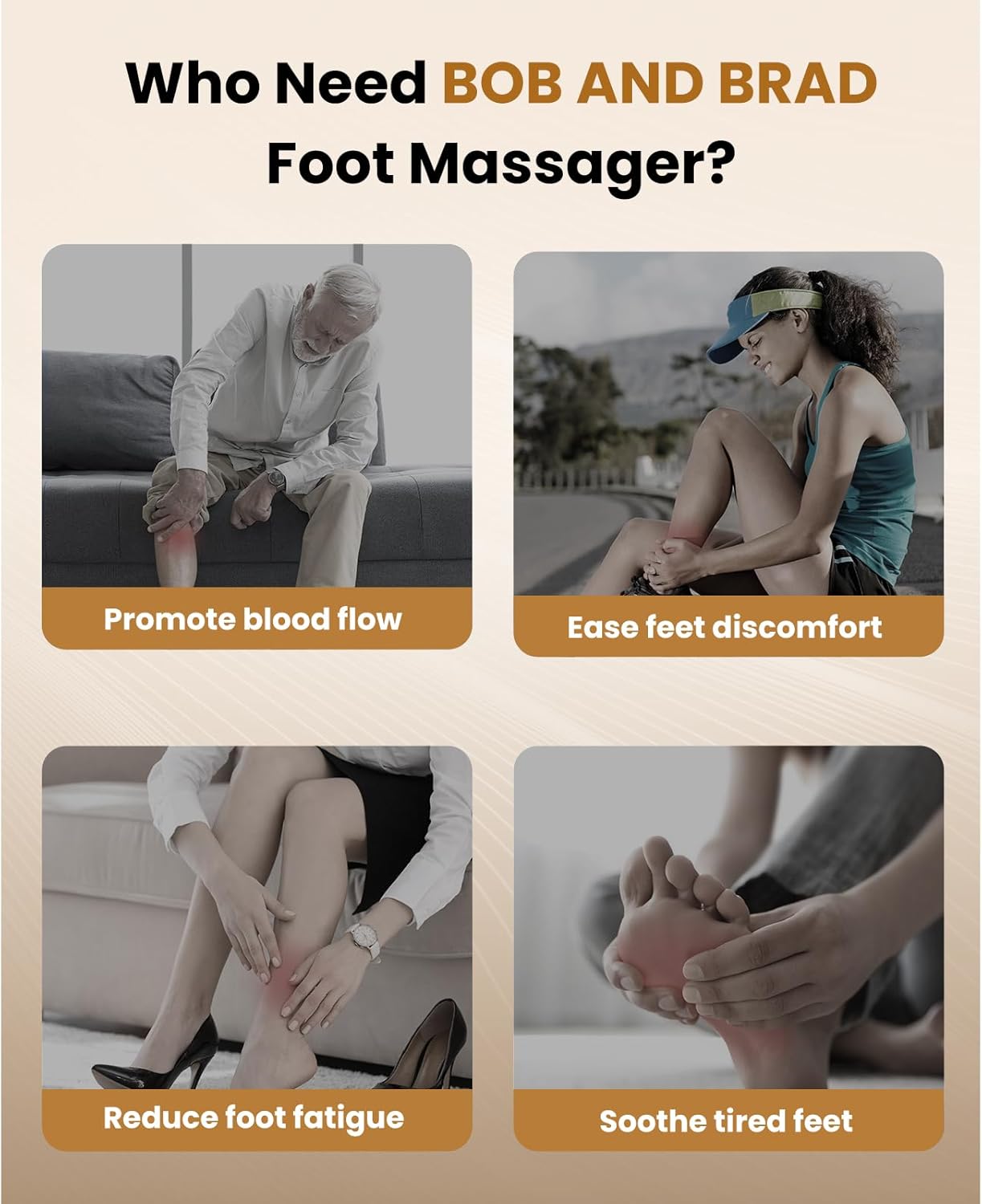 BOB AND BRAD Foot Massager Machine with Heat and Remote, Fits up to Men Size 14, Electric Shiatsu Deep Kneading Foot Massager, Relieve for Plantar Fasciitis and Neuropathy Pain