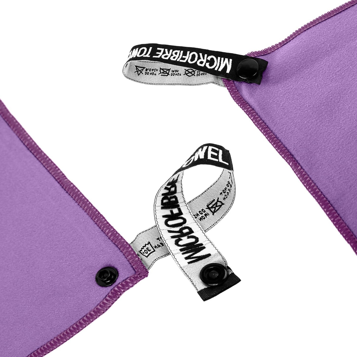 Microfiber Travel Towel, Soft Lightweight Quick Dry Towel, Super Absorbent Compact Travel & Sports & Beach Towels for Camping, Backpack, Gym, Swimming, Yoga, Hiking (XS:12"×24" -Purple)