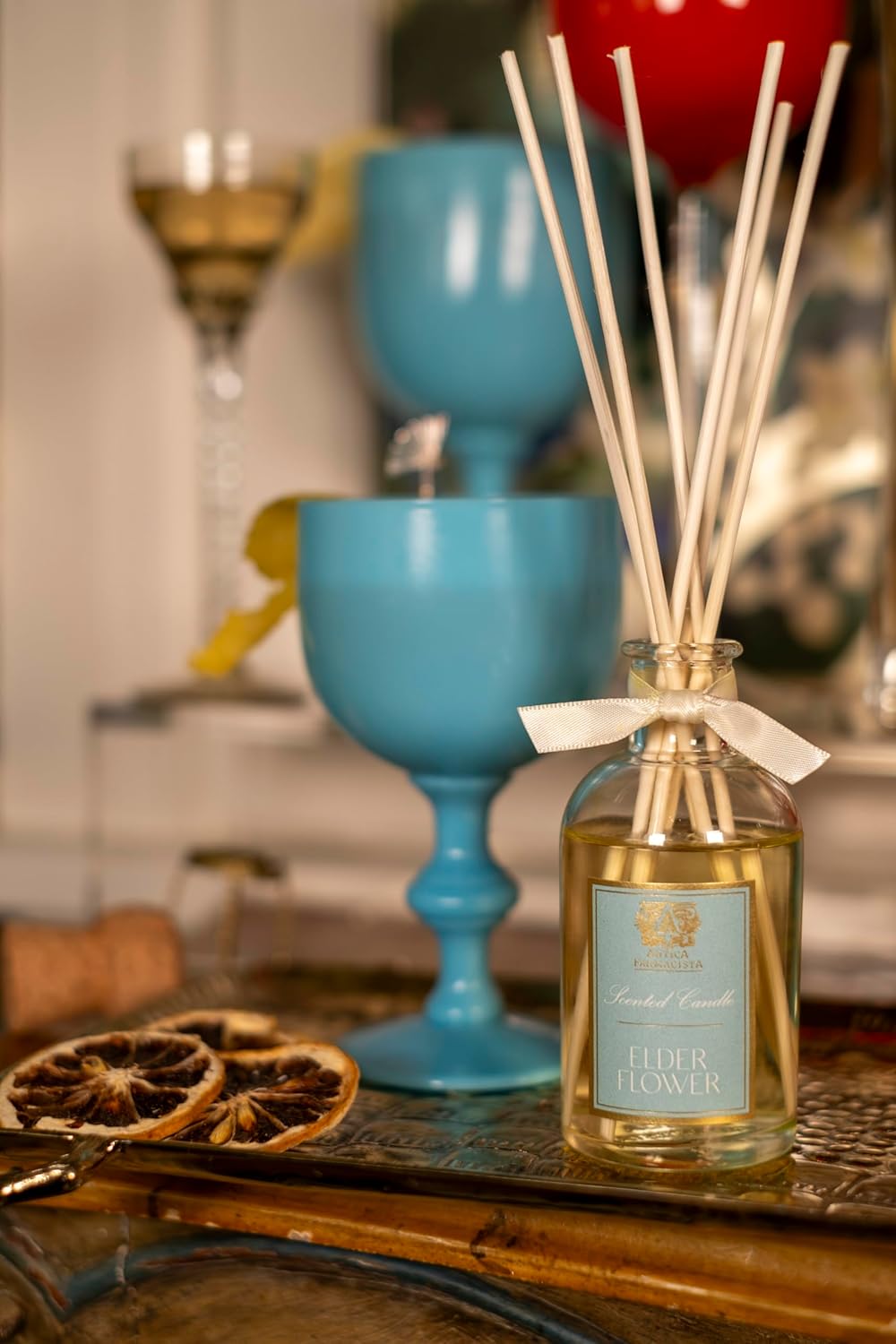 Antica Farmacista Home Ambiance Diffuser - Long-Lasting Reed Scent Diffuser - Luxury Room Freshener Gift - Elderflower, 3.4 fl oz
