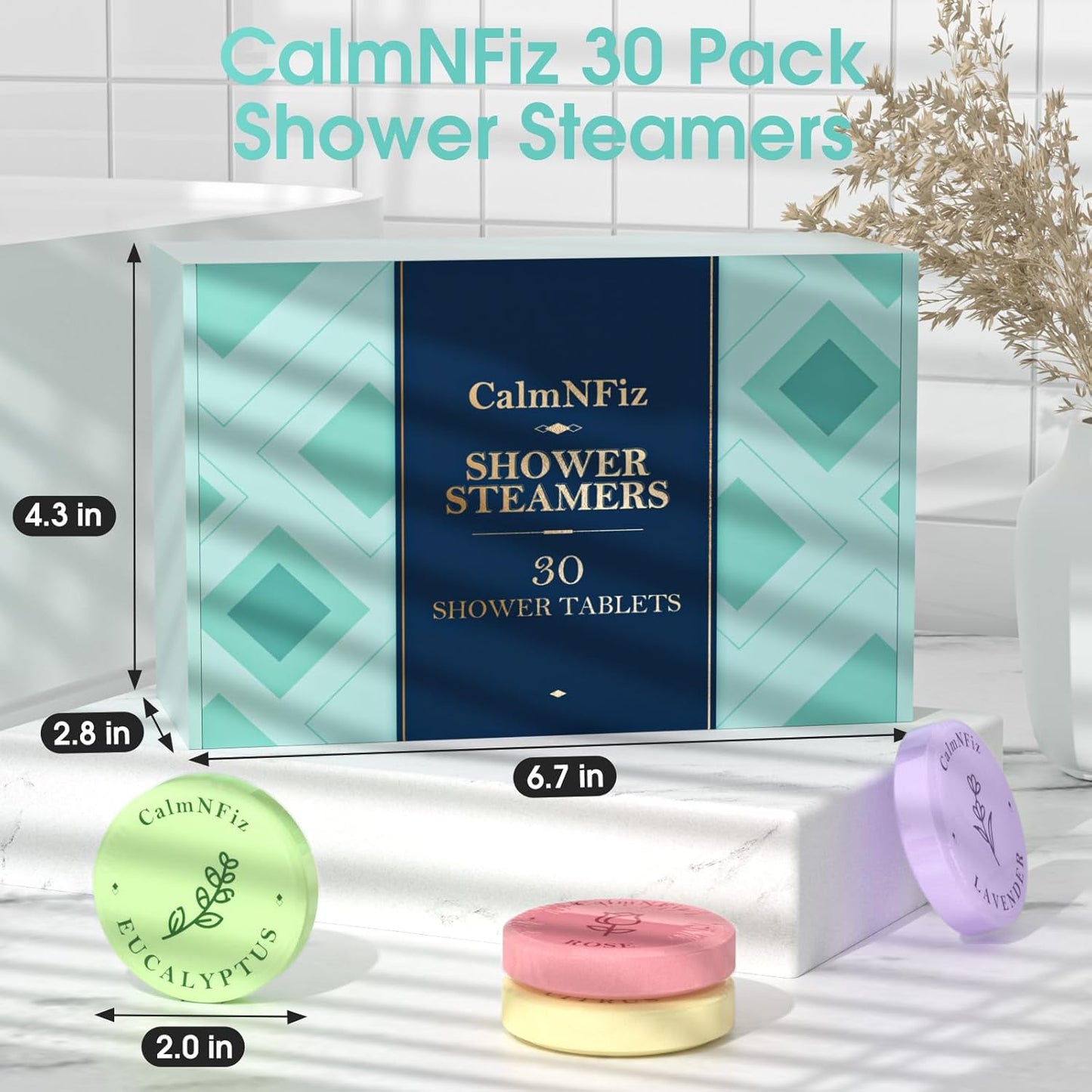 30 Pack Shower Steamers for Women Present Set, Shower Bath Bombs with 6 Scents, Self-Care Items for Wife As Valentine's Day and Mothers Day Present Idea, Birthday Present Stocking Suffers
