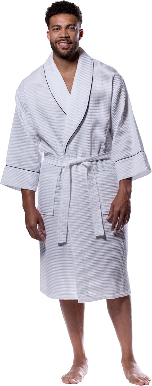 Turquaz Lightweight Full-Length Robes For Women Waffle Kimono Bathrobe - Soft, Fast-Drying, Long-Lasting Cotton Blend Unisex