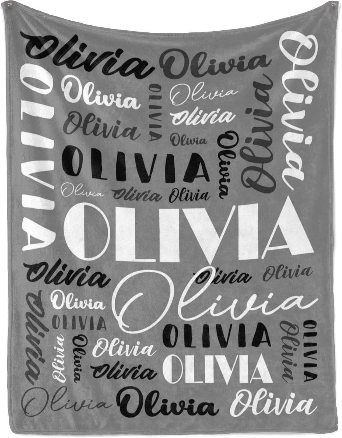 Name Blanket Personalized Blanket for Adult Kids Flannel Customize Throw Blanket Custom (Color 12, 50 x 60 Inches)