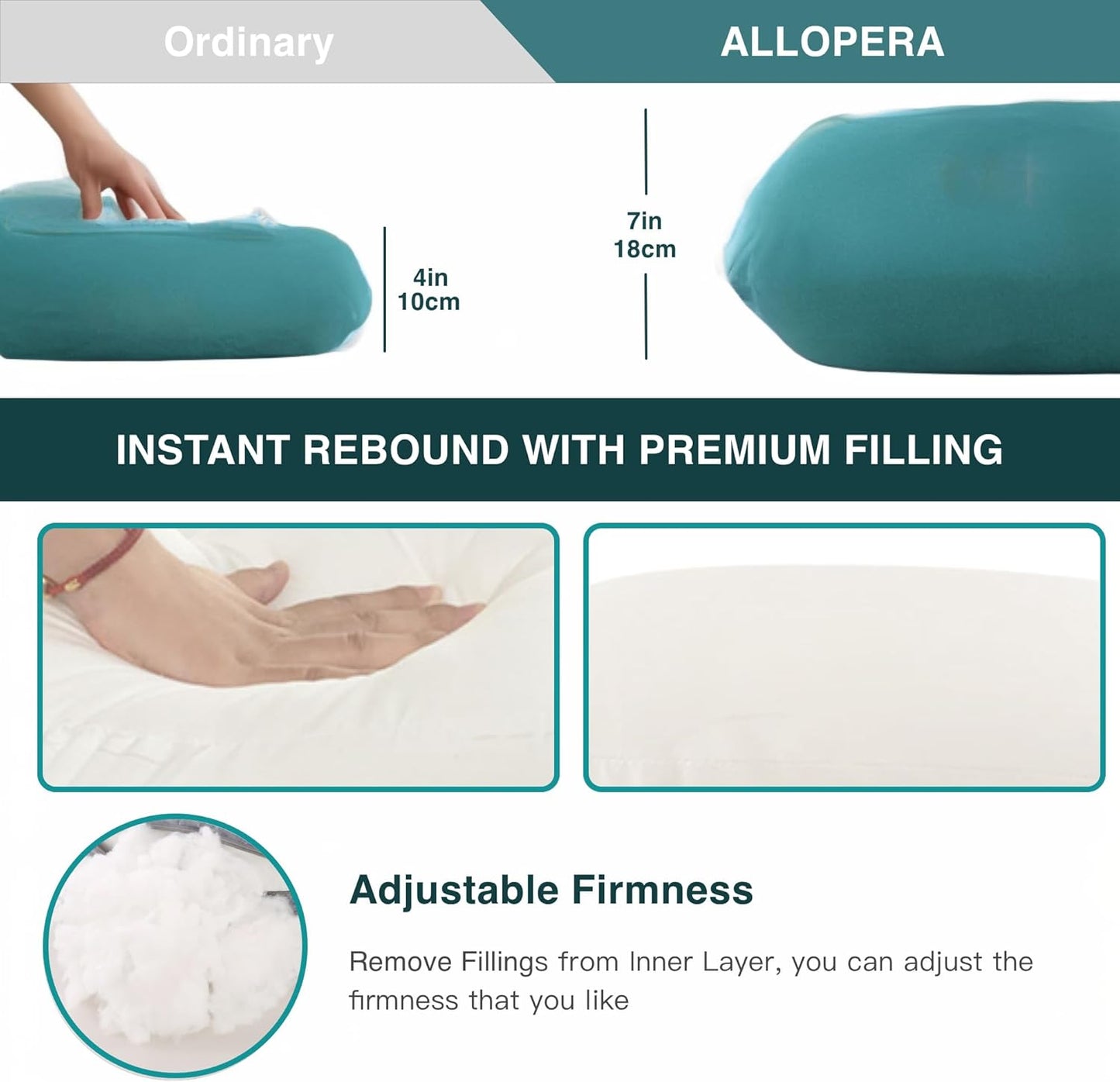 ALLOPERA Pregnancy Pillow, Full Body Maternity Pillow 57 inch, with Removable Washable Cover - Sleep Support for Legs, Back, Neck, Shoulder, HIPS, Belly, Velvet Cover (Dark Green)