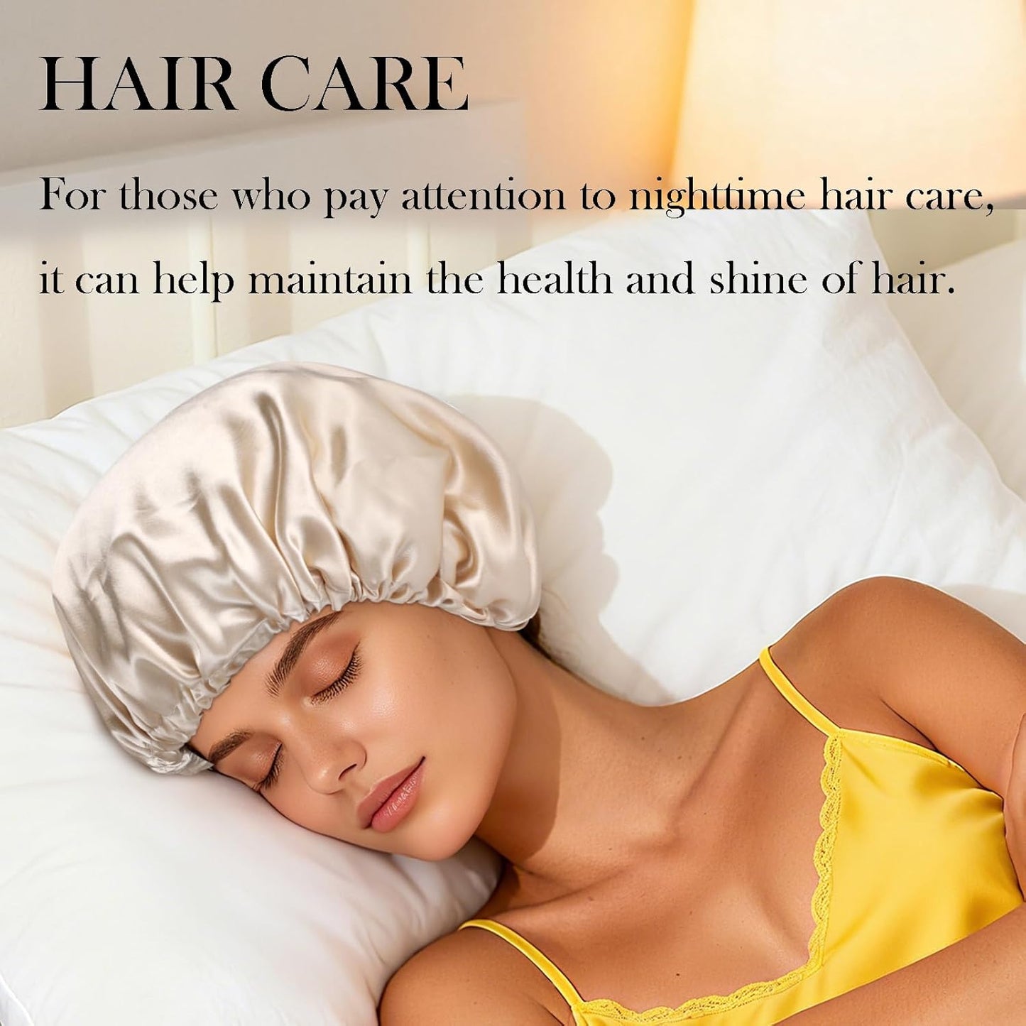 Satin Bonnet Double Layer Silk Bonnet for Sleeping Women Hair Care for Natural Curly