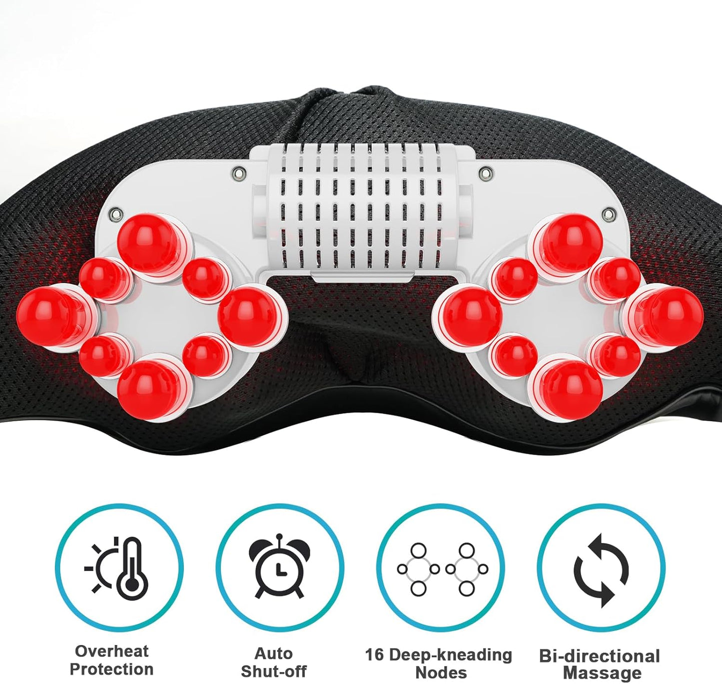 cotsoco Cordless Shiatsu Neck and Shoulder Massager with Heat,Portable Massagers for Neck and Back,3D Deep Tissue Kneading Back Massager for Muscle Pain Relief,Perfect Gifts for Men and Woman