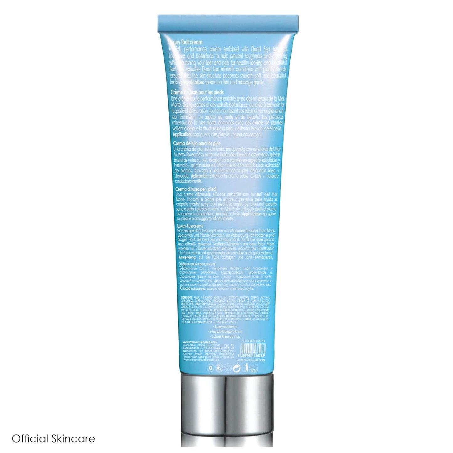 Premier Dead Sea Luxury Foot Cream treatment for dry cracked Skin, Smooth and Soften Dry, rough, Cracked Itchy Skin for Healthy Feet, light and quick absorbing. 4.2 fl.oz