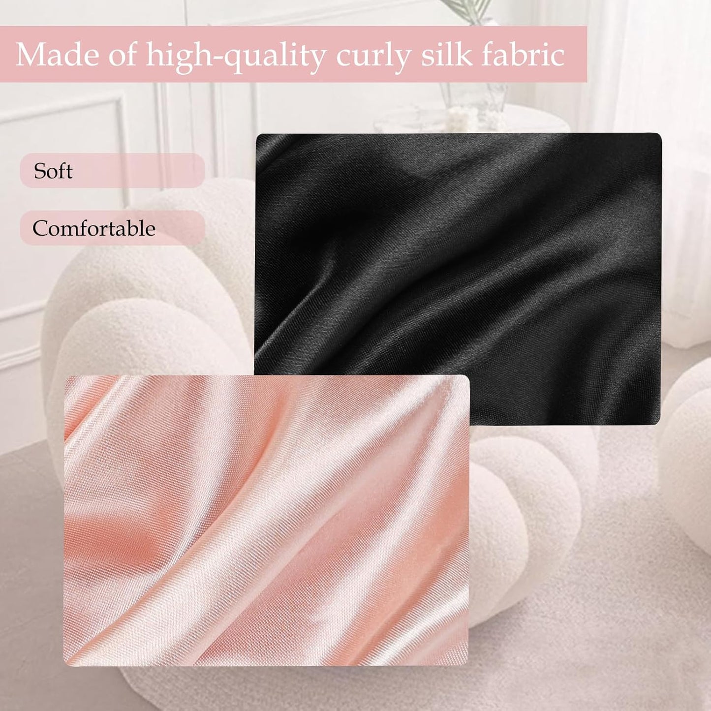 Satin Bonnet Double Layer Silk Bonnet for Sleeping Women Hair Care for Natural Curly