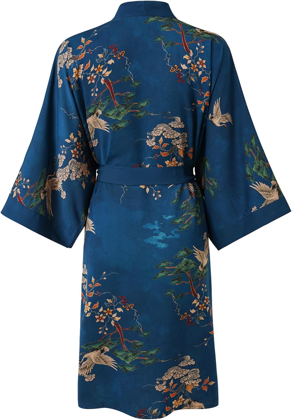 Ledamon Women's Kimono Short Robe for Women - Pocket Floral Bathrobe Nightgown