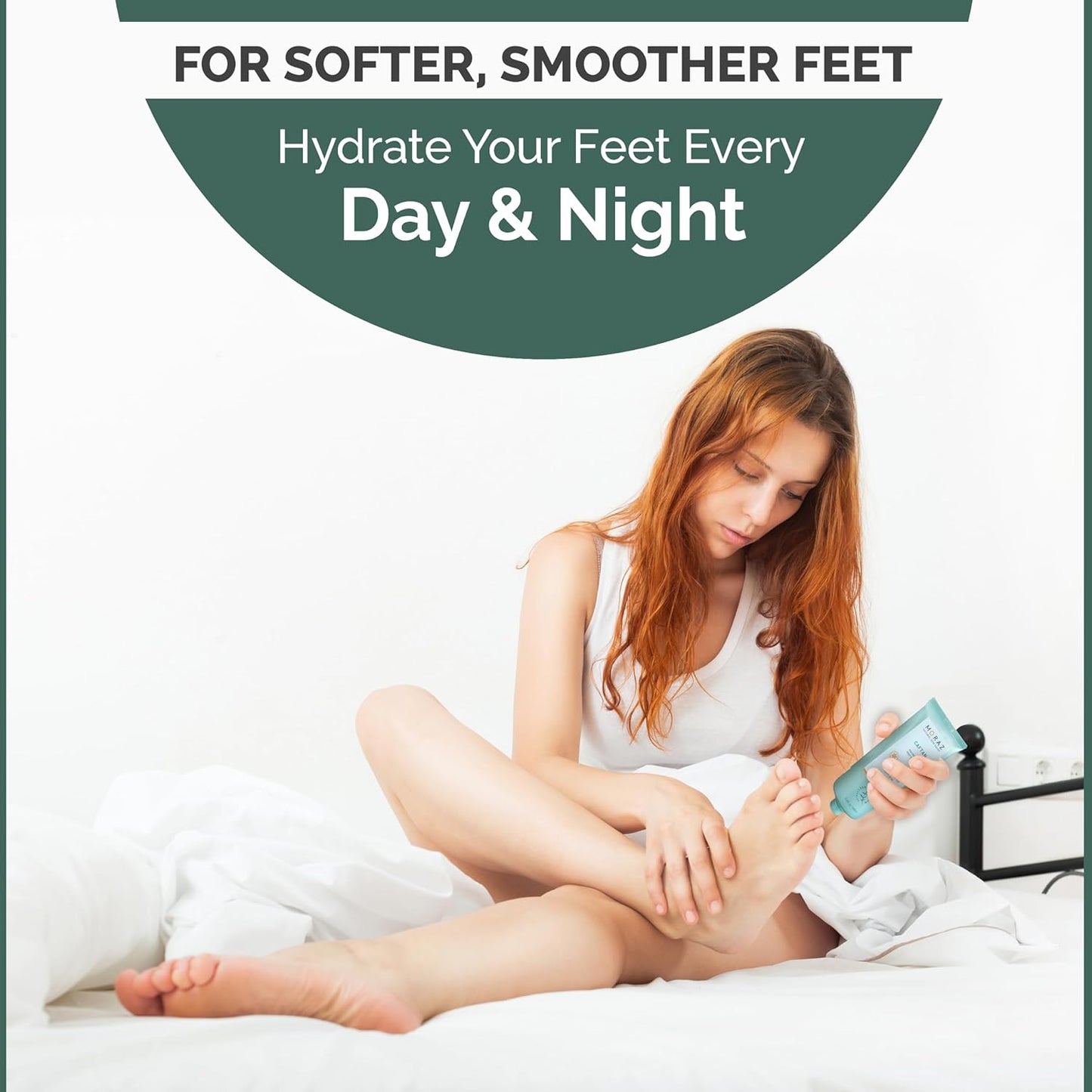 Moraz Caftan Polygonum Foot Cream for Dry Cracked Heels and Feet with 75% Polygonum Extract – Non-greasy, Fast-absorbing Intensive Foot Moisturizer for Dry Cracked Feet, Vegan, Paraben Free, 3.4 Fl Oz