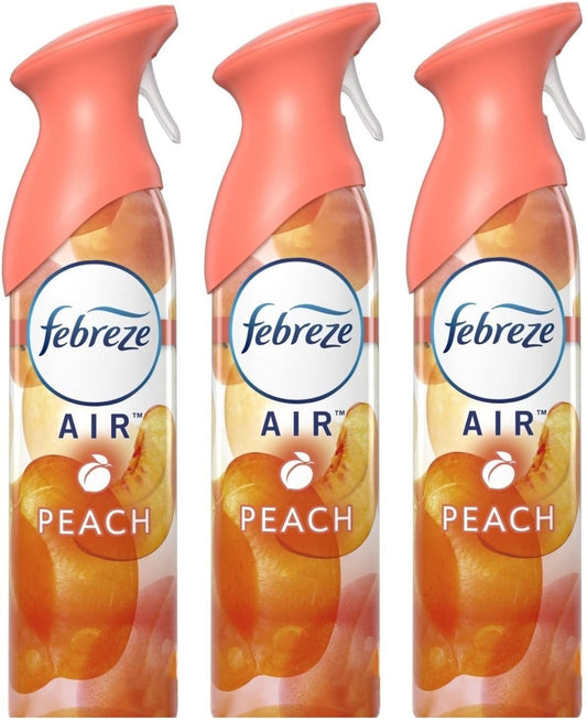 Febreze Air Effects Odor-Eliminating Freshener Peach, 8.8 oz (Pack of 3) 26.4 Fl Oz
