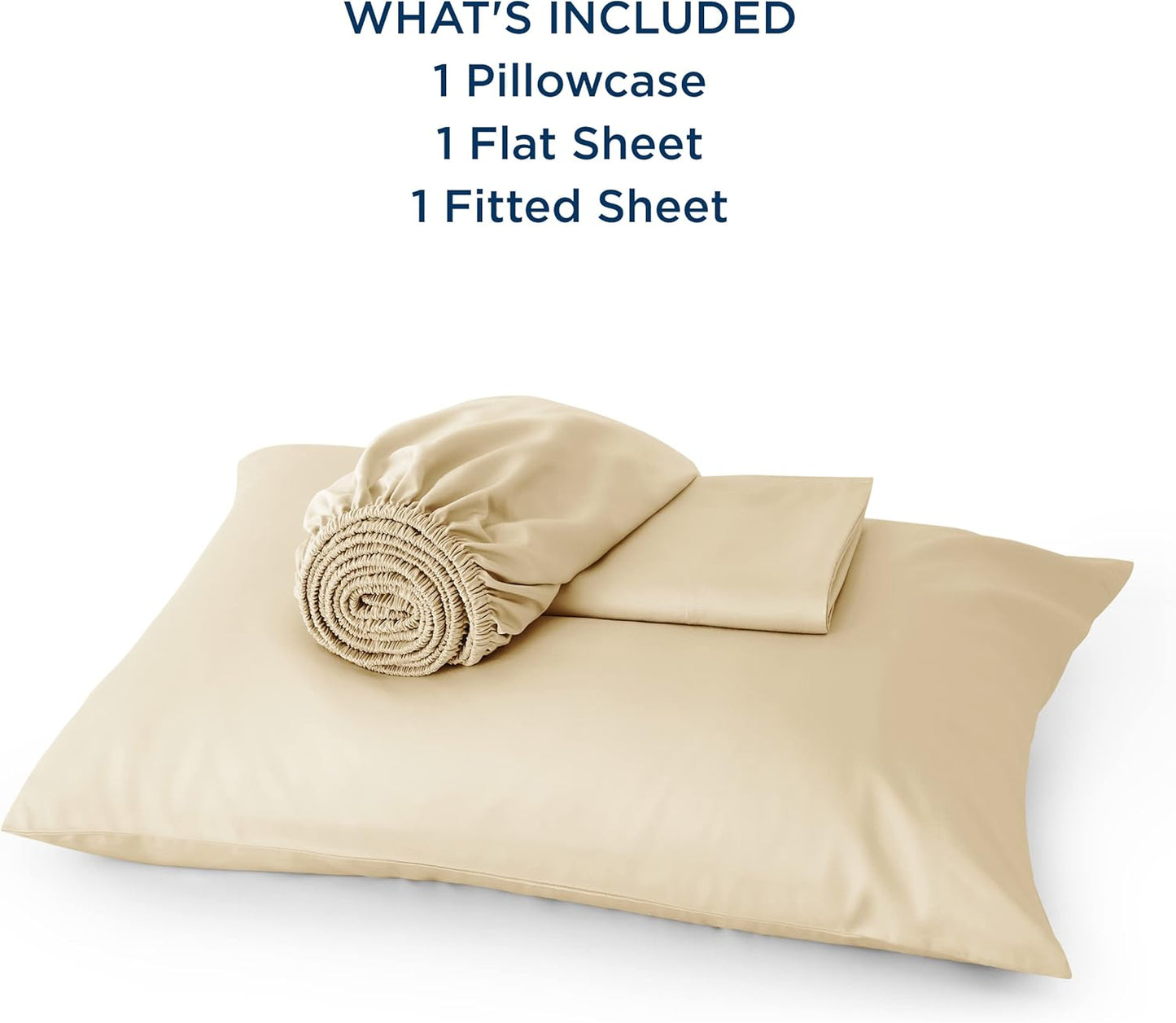 Bedsure Cooling Sheets Twin XL, Rayon Derived from Bamboo, Breathable & Soft Twin XL Sheet Sets, Deep Pocket Up to 16", Hotel Luxury Silky Dorm Bedding for Hot Sleepers, Alabaster Gleam