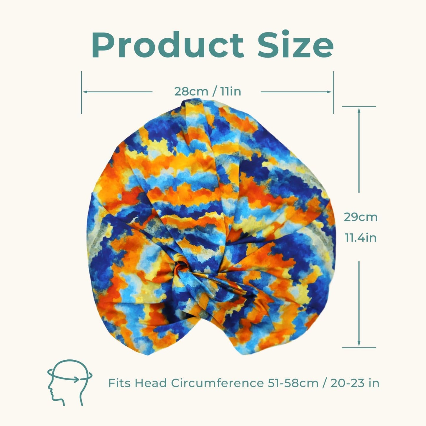 100% Mulberry Silk Bonnet, Double-Layered Hair Bonnet for Sleeping Women, Pure Silk Turban, Night Sleep Hair Wrap