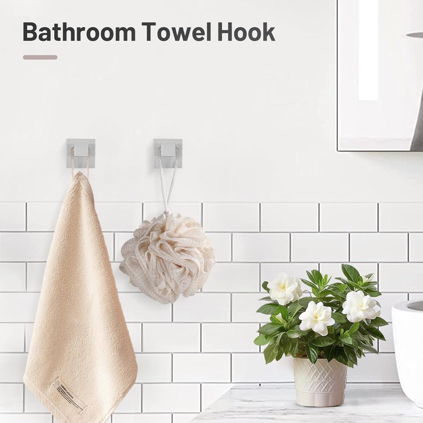 YACVCL 5 Pieces Bathroom Hardware Set, Brushed Nickel Bathroom Accessories, Bathroom Towel Bar Set, 23.6 Inch Towel Bar for Bathroom, Stainless Steel Bathroom Holder Set, Wall Mounted
