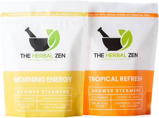 Aromatherapy Shower Steamer Gift Set - Christmas Gift - Adult Stocking Stuffer - USA Made - Shower Bomb Tablets Made with Soothing Natural Essential Oils - Relaxation Gift for Women and Men