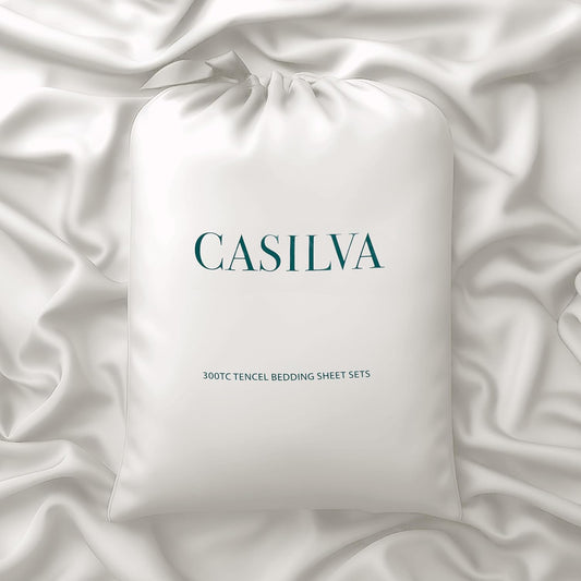 Eucalyptus Sheets - Infused with Silver for Anti-Odor, Softer Than Silk Fibers, More Cooling Than Cotton - Perfect for Hot Sleepers & Sensitive Skin - 100% Tencel Lyocell - Cali-King Sheet Set