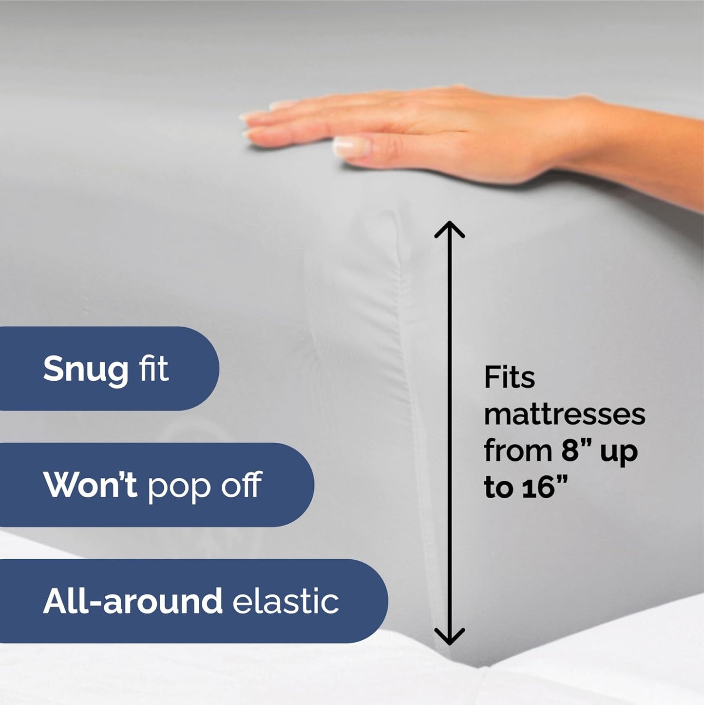 King Size 4 Piece Sheet Set - Extra Soft, Breathable & Cooling Sheets - Hotel Luxury Durable Bed Sheets for Women & Men - Deep Pockets, Easy-Fit & Wrinkle-Free Sheets - Soft Grey Oeko-Tex Bed Sheets
