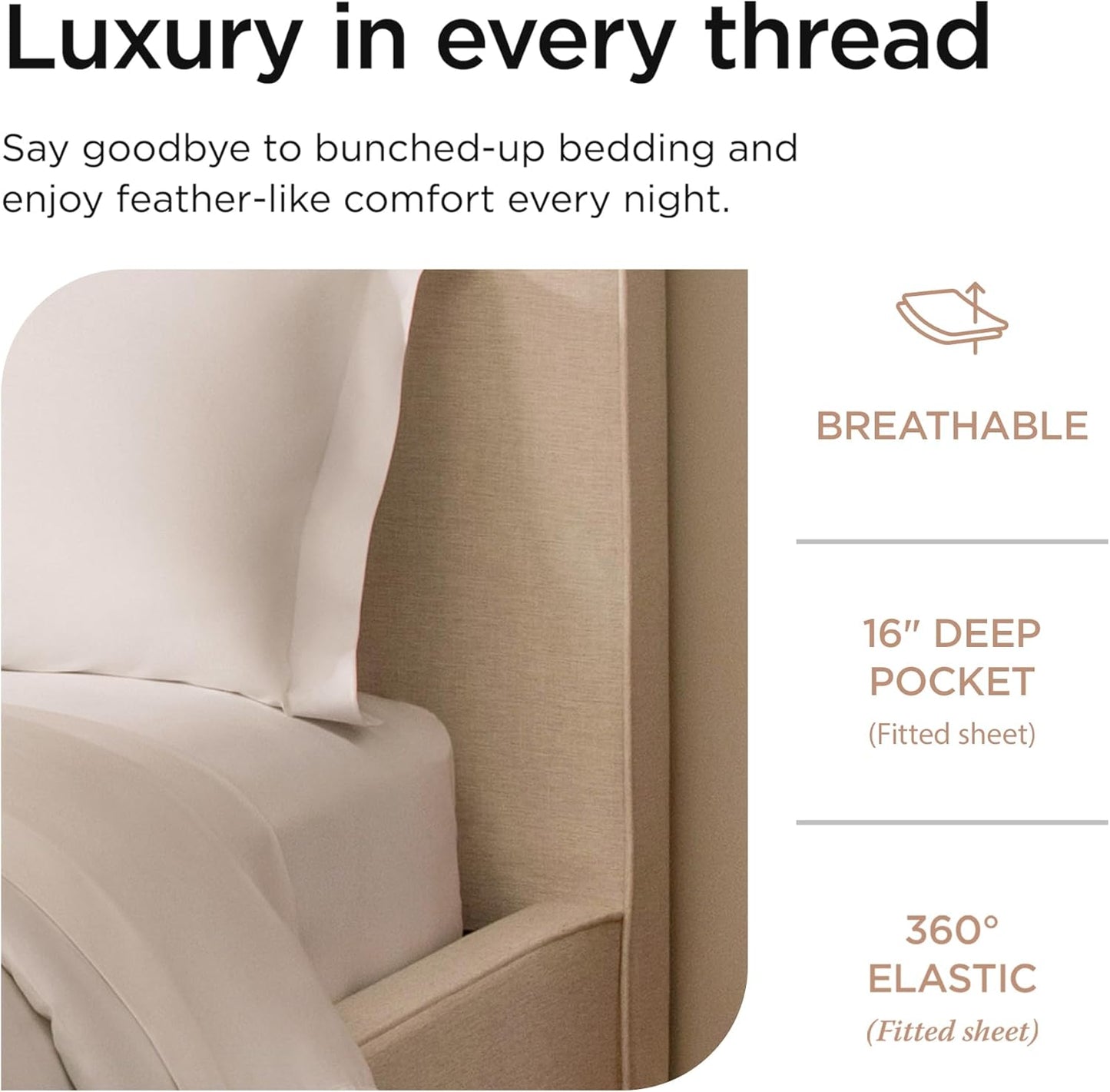 Threadmill Supima Sheet Set | 656 Thread Count Sheets for Twin Mattress | Solid Sateen Bed Sheets Set with 16” Deep Pocket | Soft Breathable 3-Piece Cooling Sheet Set | White Sheets