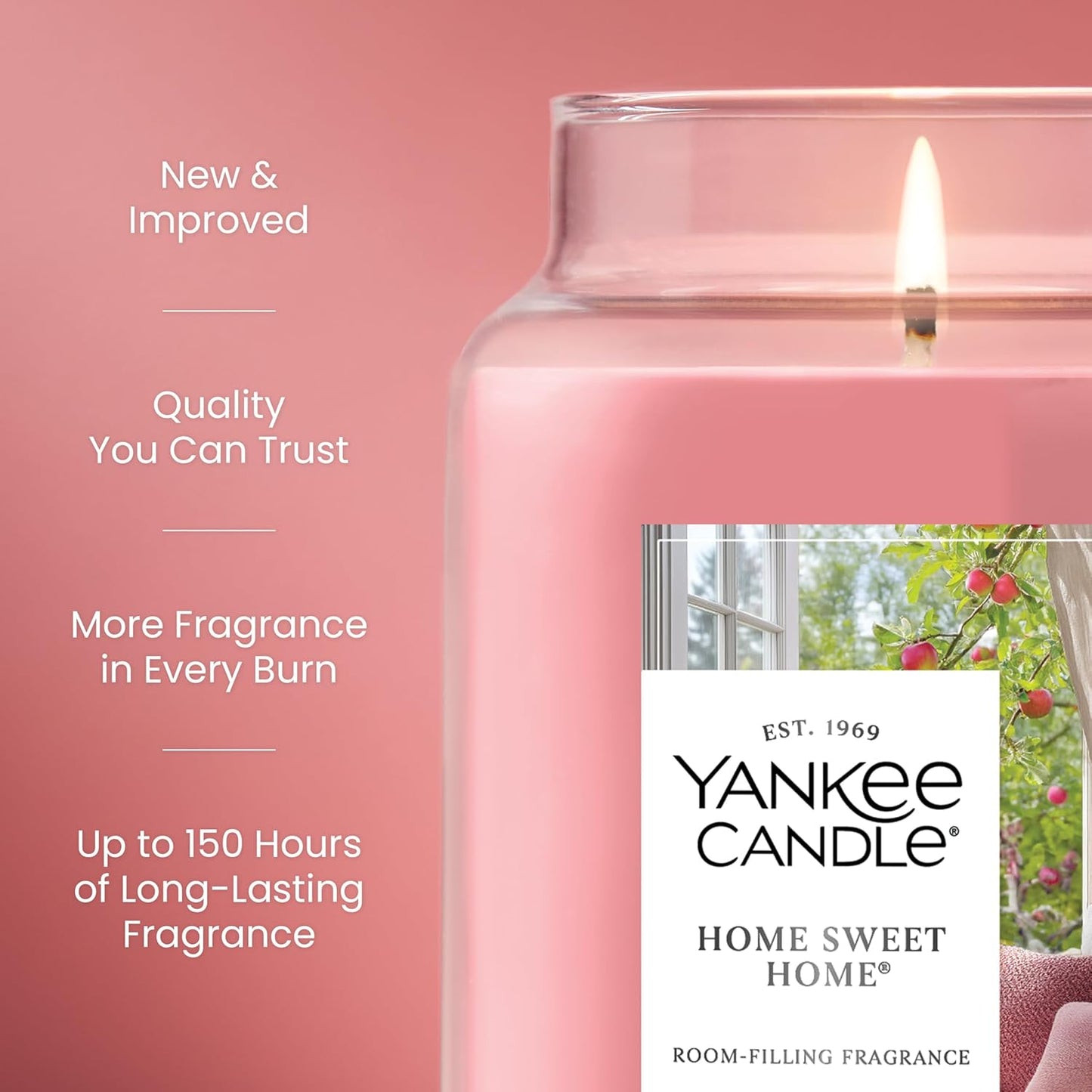 Yankee Candle, Home Sweet Home Fall Scented Candle, 22oz Large Jar with up to 150 Hour Burn Time