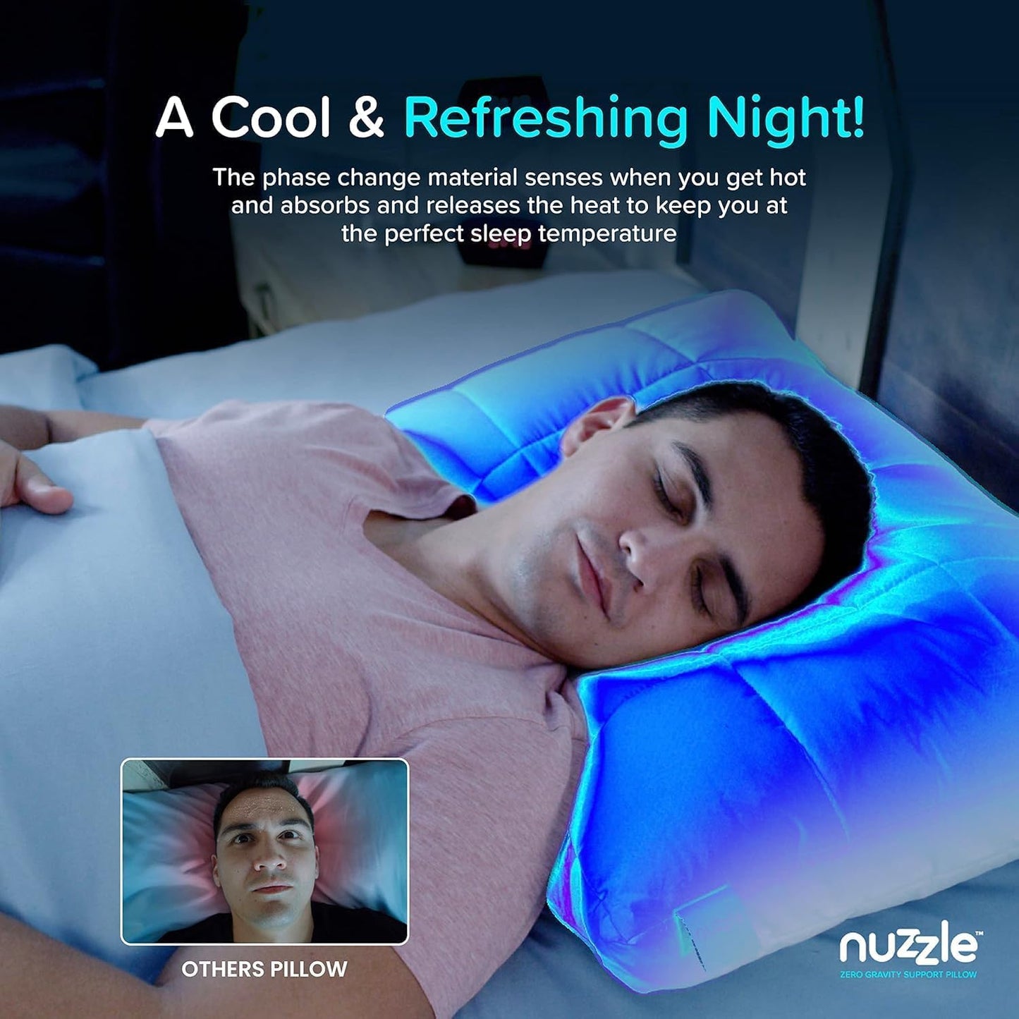 Nuzzle Cooling Adjustable Pillow Queen Size for Side Sleepers, Luxury Bed Pillow Hotel Collection - Best Adjust Height Soft Firm Pillow for Back, Stomach or Side Sleepers