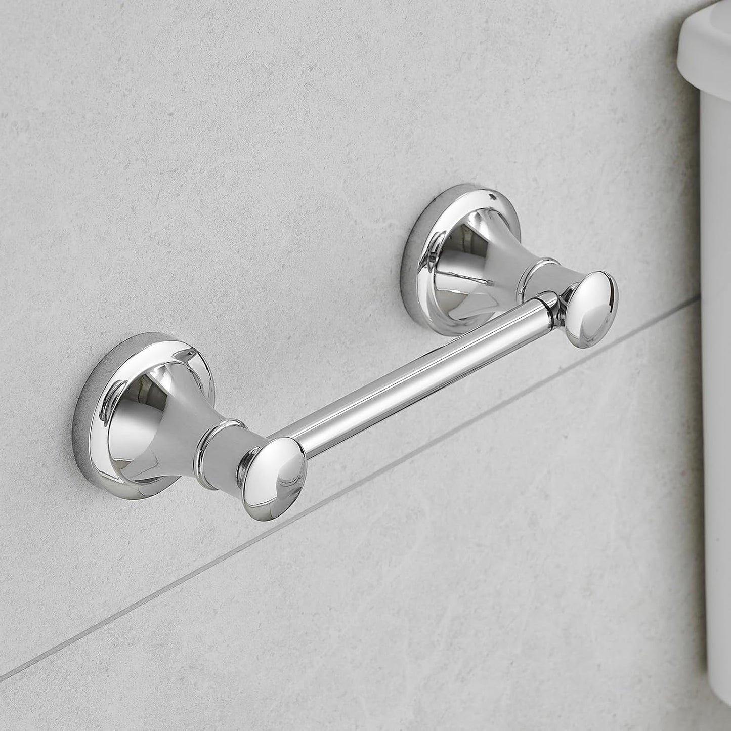 Hoimpro Wall Mounted Rustproof Chrome Toilet Tissue Paper Holder Bathroom Accessories Toilet roll Paper Hanger