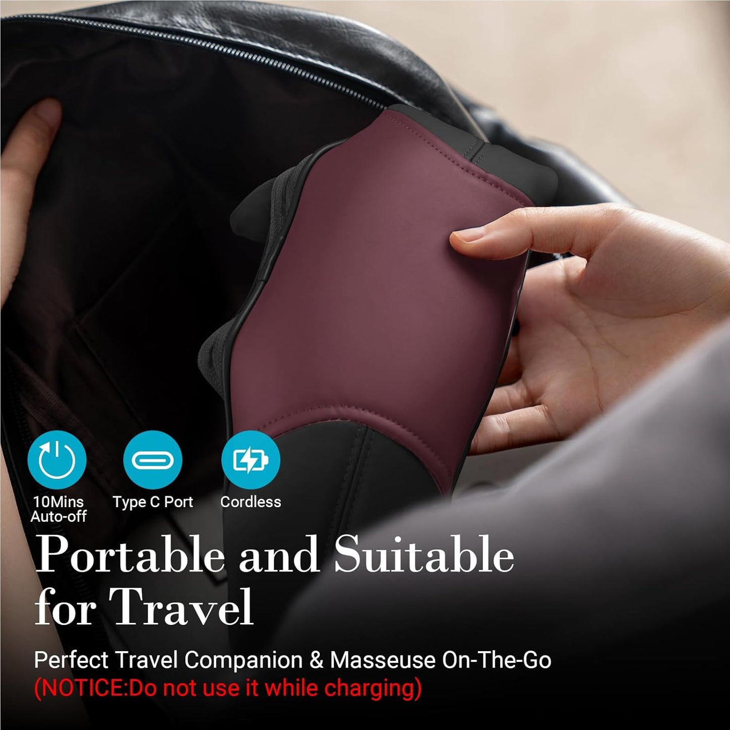 Shiatsu Neck Massager with Heat - Ideal Gift for Her,Him Cordless 4D Expert Neck Shoulder Massage for Pain Relief,Upgarded Kneading Massager for Muscle Relaxation