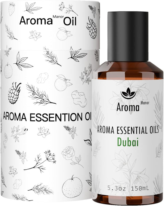 Hotel Fragrance Diffuser - Dubai Essential Oils Scent - Luxury Hotel Inspired Home Aromatherapy Diffuser Oil - Galbanum, Sandalwood, Musk - for Diffuser, Humidifier, Ultrasonic, Reed - 150ML